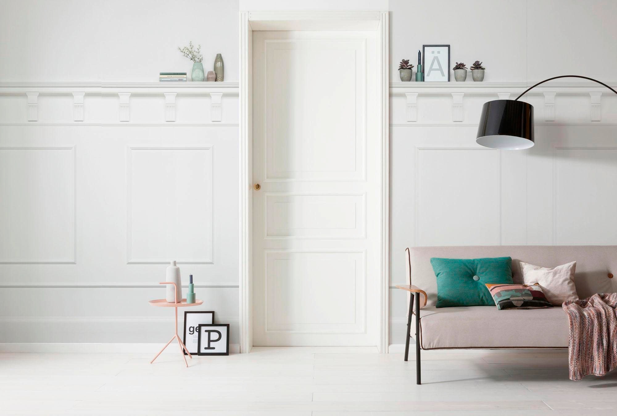 Sanders & Sanders Fototapete Grafik Gelb und Grau 100 x 250 cm 611899 günstig online kaufen