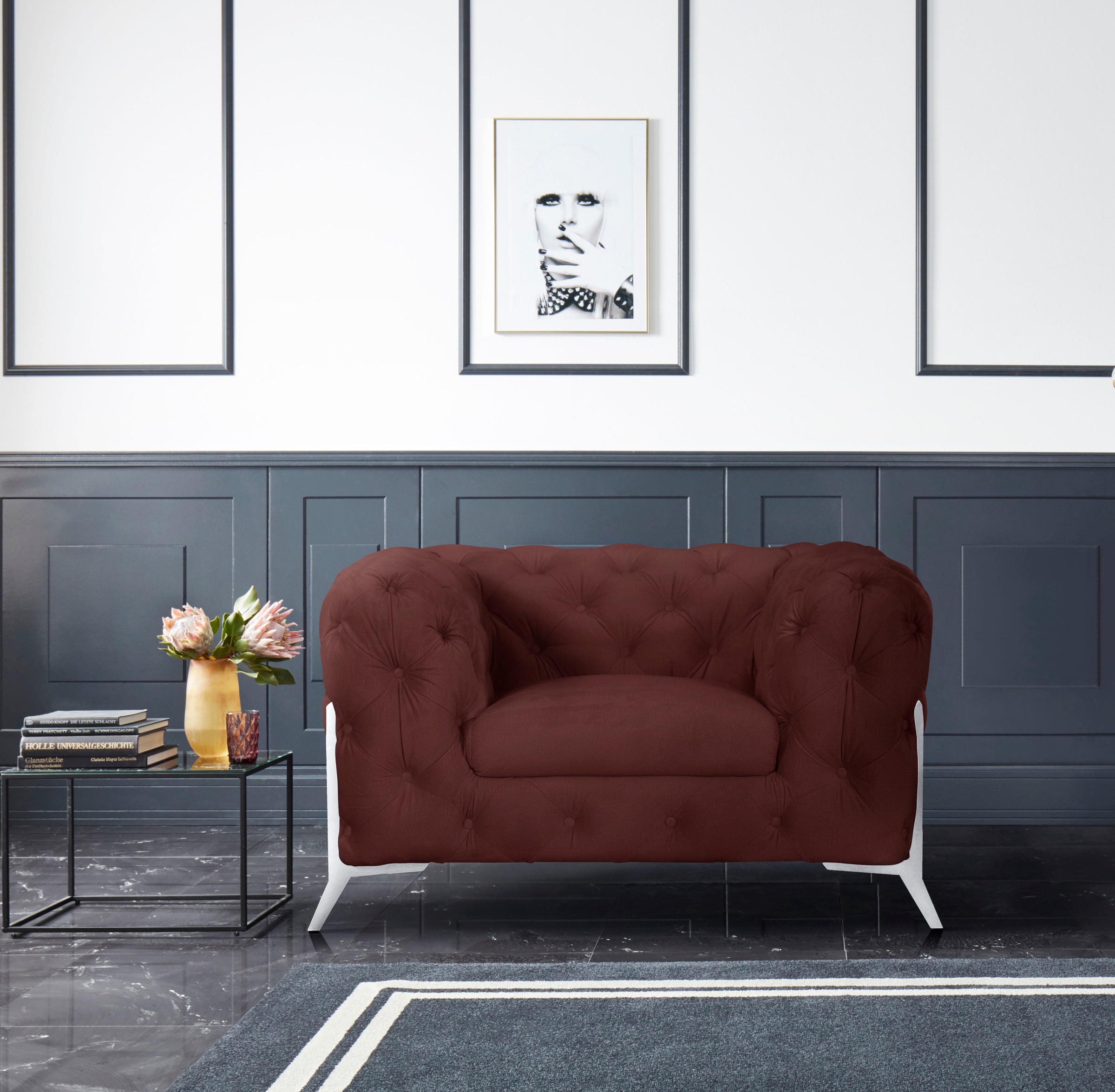Leonique Chesterfield-Sessel »Amaury Sessel«, aufwändige Knopfheftung, mode günstig online kaufen