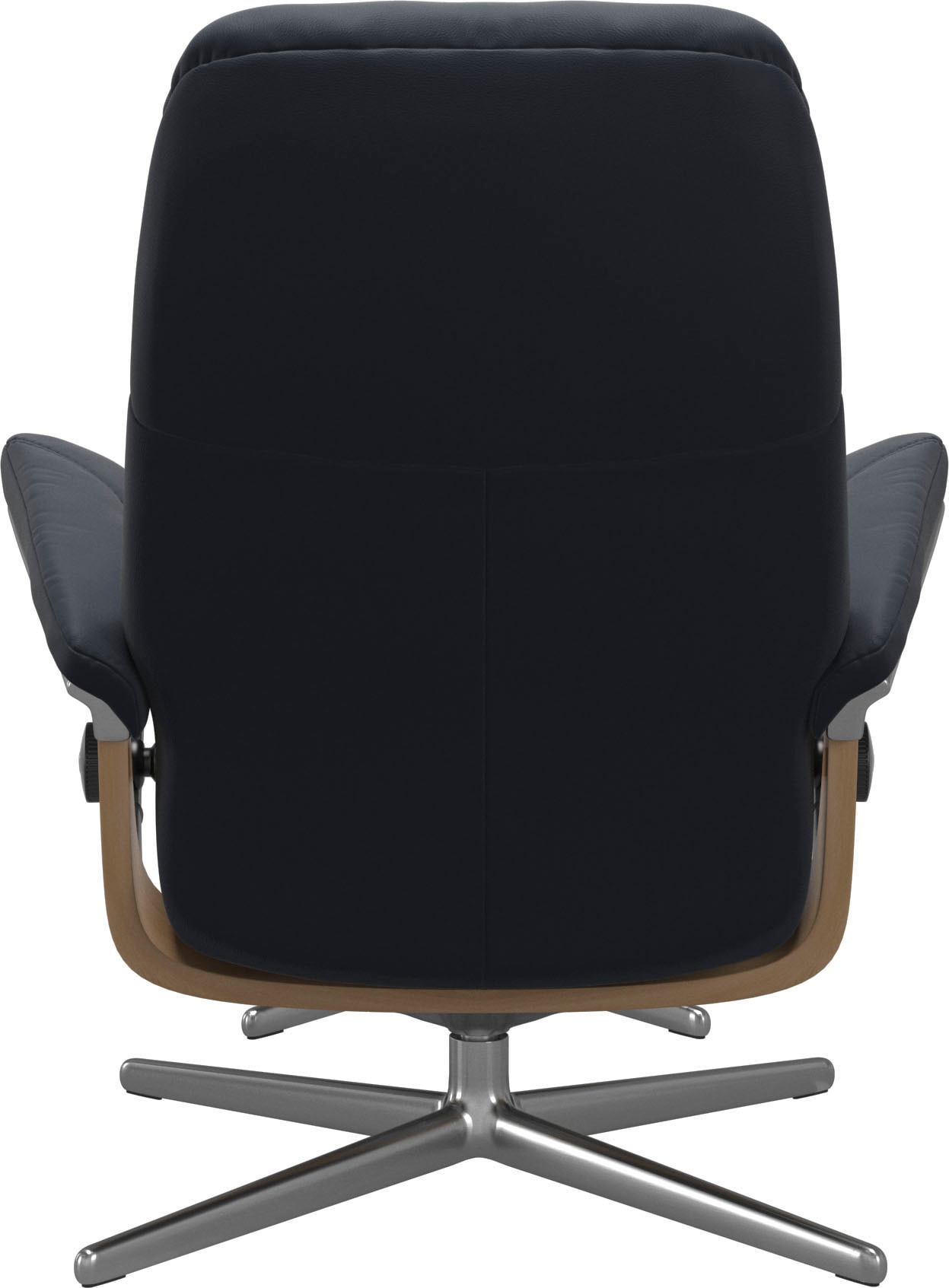 Stressless® Relaxsessel »Consul«, (Set, Relaxsessel mit Hocker), mit Hocker, mit Cross Base, Größe S, M & L, Holzakzent Eiche