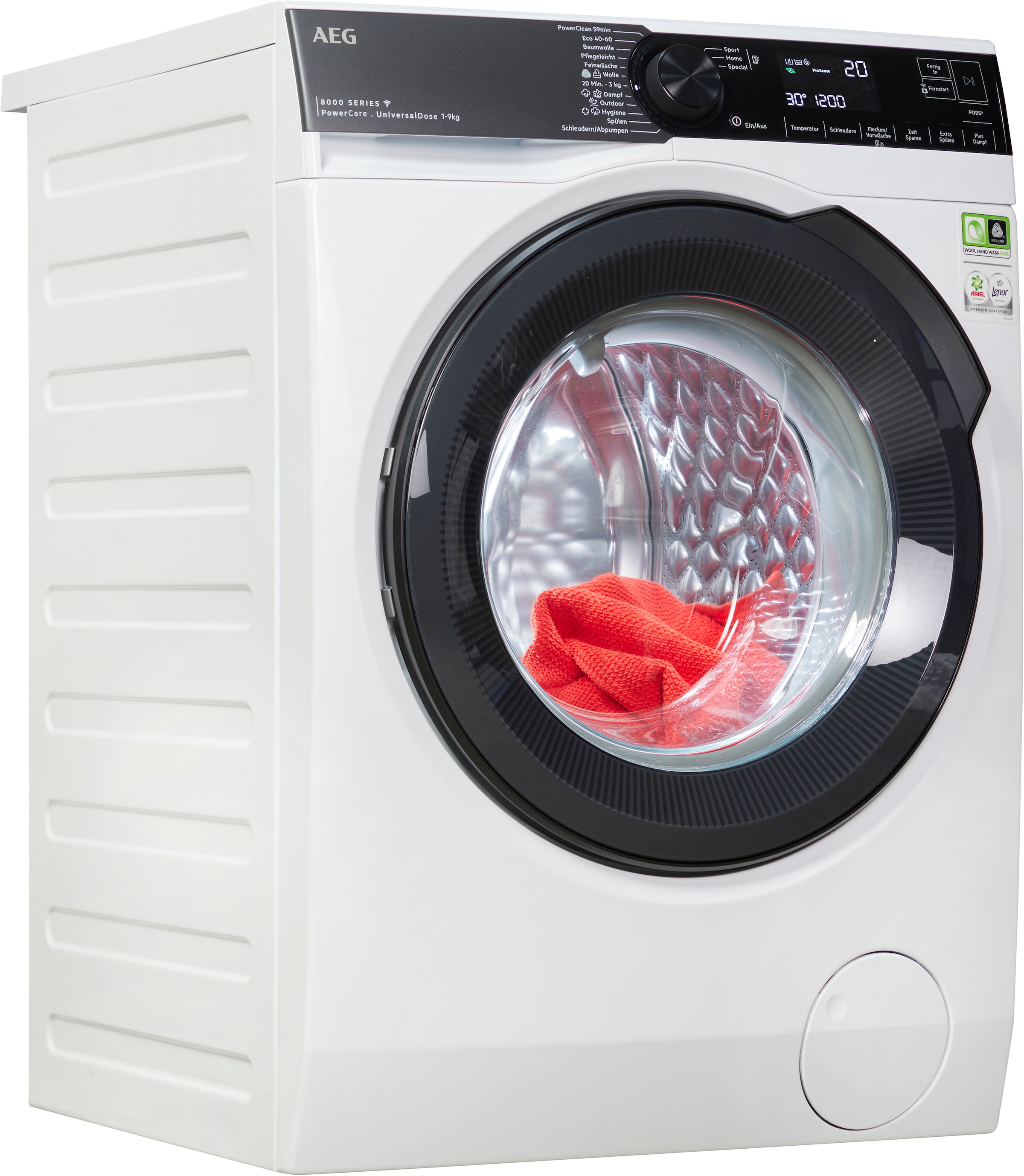 AEG Waschmaschine 8000 PowerCare »LR8E75490«, 9 kg, 1400 U/min, PowerClean günstig online kaufen