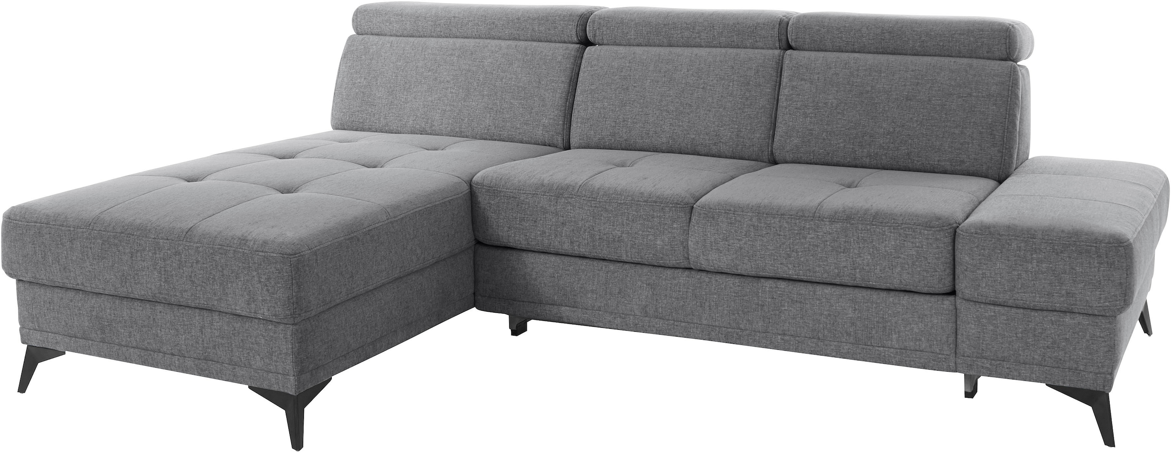 INOSIGN Ecksofa »Cardiz L-Form«, inkl.Kopfteilverstellung und Federkern wahlweise mit Bettfunktion