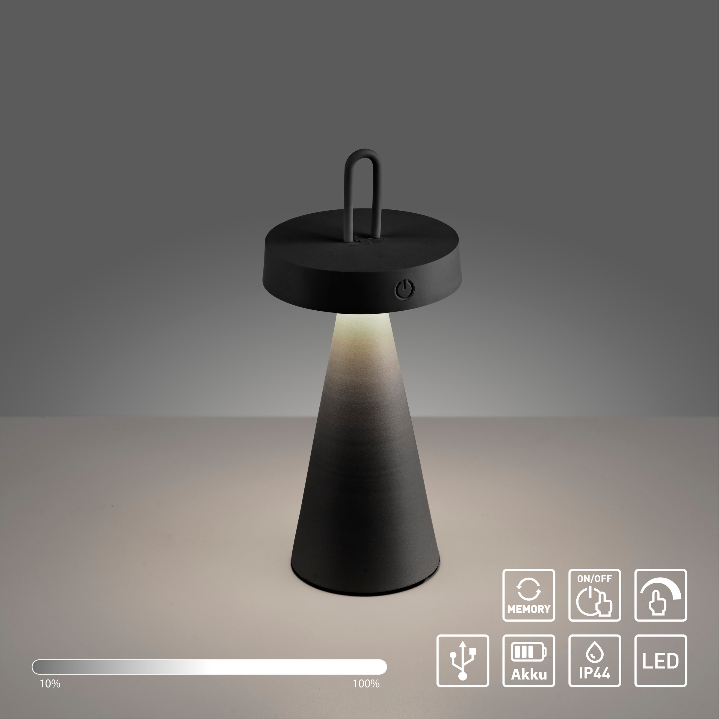 JUST LIGHT Tischleuchte »ALWA«, 1 flammig, Leuchtmittel LED-Modul | LED fest integriert, Akkuleuchte