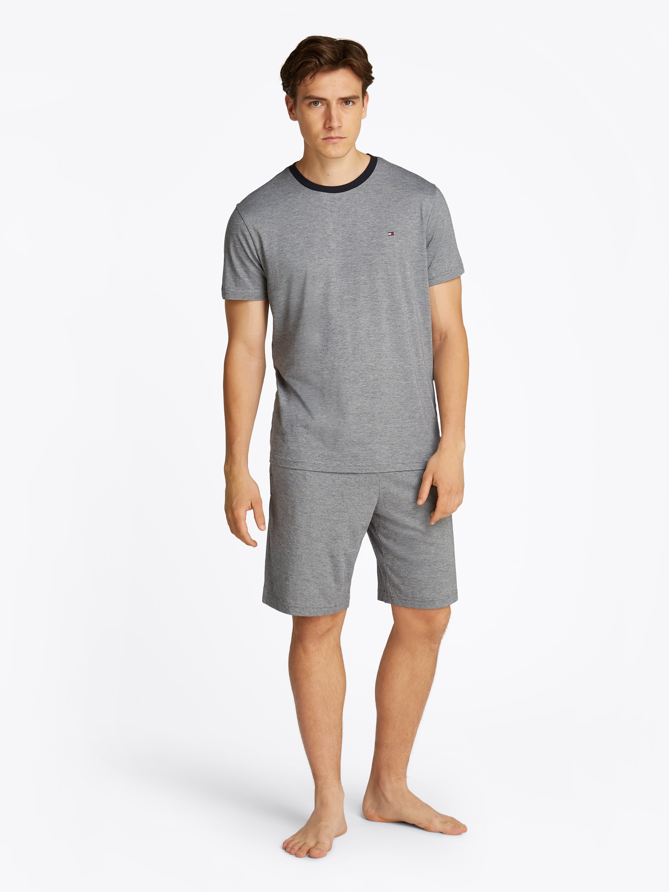 Tommy Hilfiger Underwear Schlafanzug »SS JERSEY PJ SET STRIPES«, (Set, 2 tlg., 2er), mit Streifenmuster
