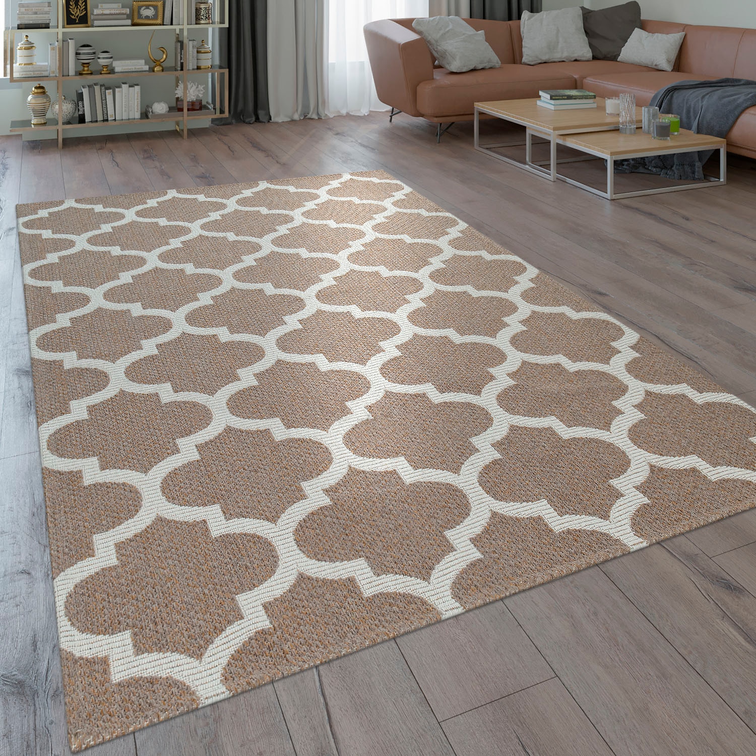 Paco Home Teppich »Varadero 463«, rechteckig, 4 mm Höhe, 3D-Design, Kurzflor, Wohnzimmer
