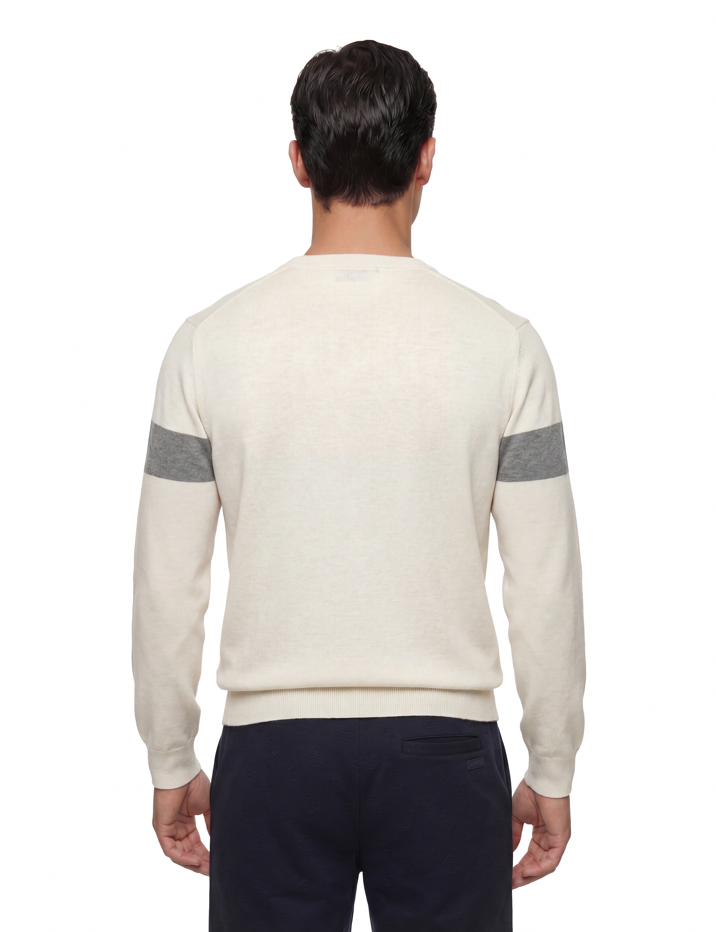 Guess Strickpullover mit Seide und Wolle, Regular Fit, Jacquard-Logo