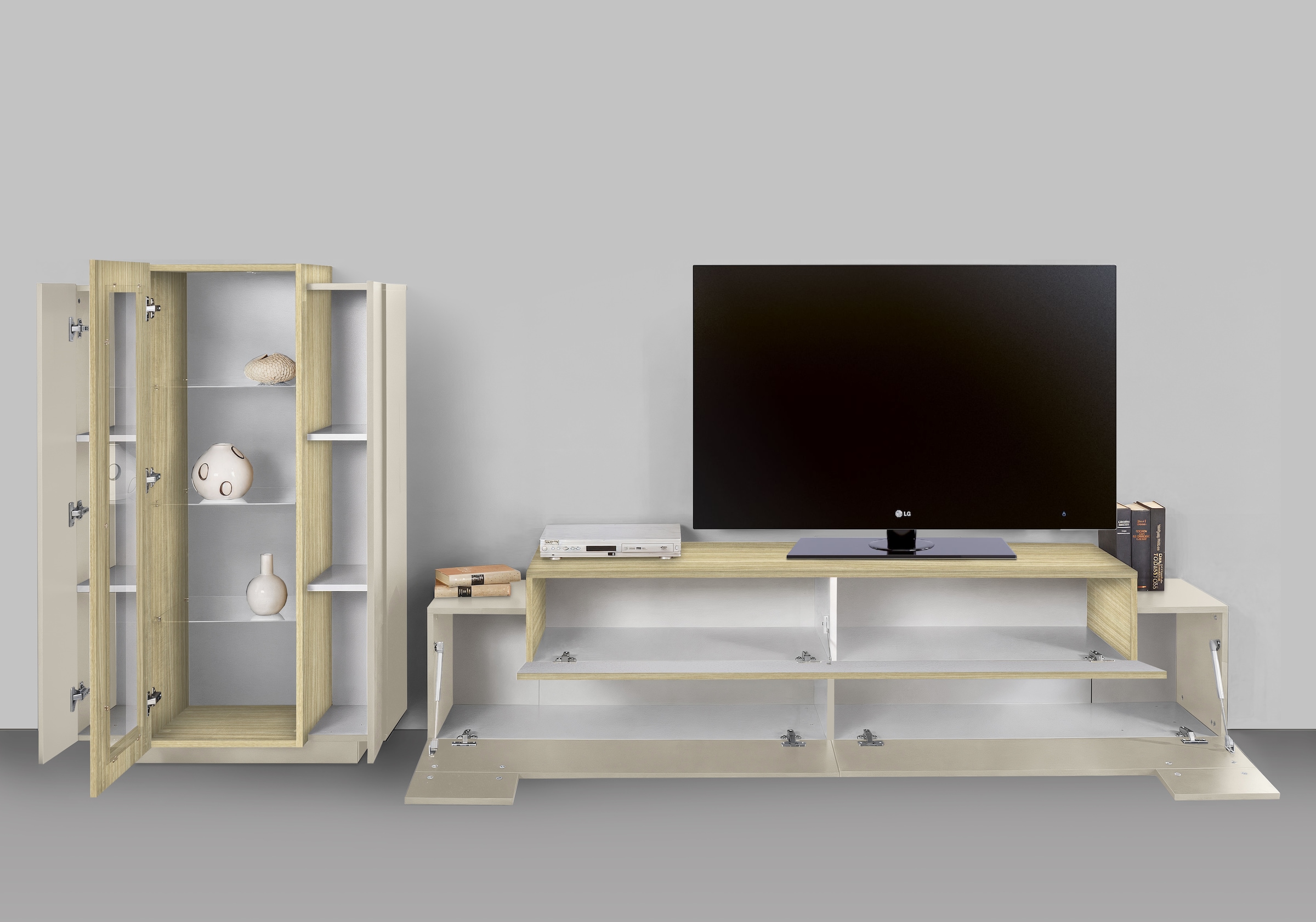 Home affaire Wohnwand »Coro, Anbauwand, Medienwand« Set, 2 Stk. tlg.