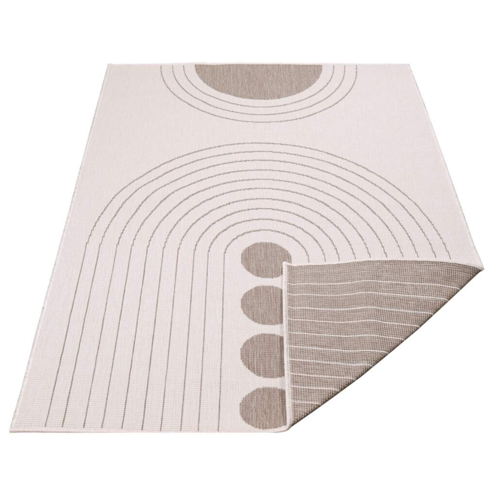 Carpet City Outdoorteppich »DUO RUG 5739«, rechteckig, 5 mm Höhe, Wendeteppich Wetterfest In- & Outdoor, Balkon, Terrasse, Wohnzimmer