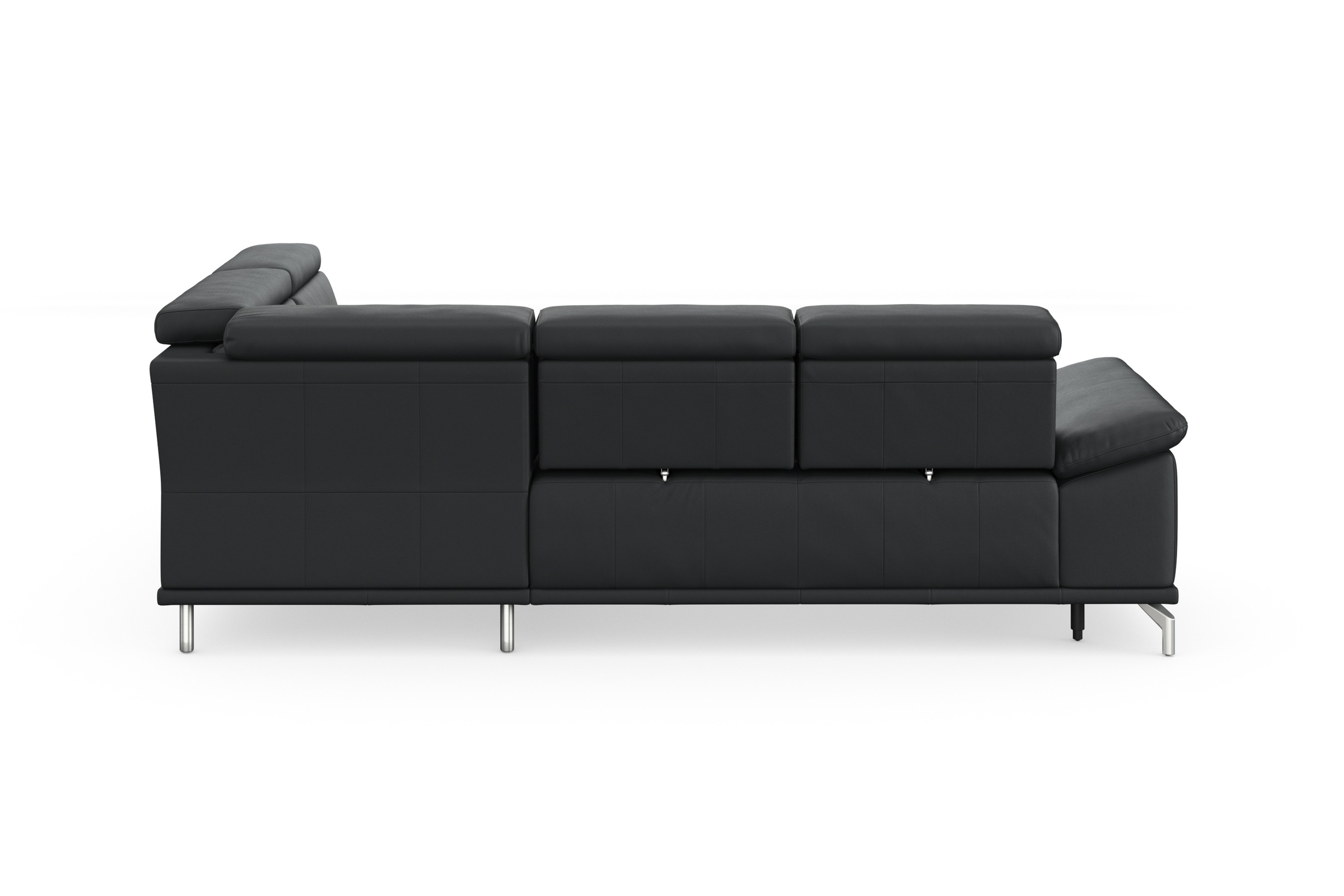 sit&more Ecksofa »Cabrio L-Form, mit Sitztiefenverstellung, Arm- und Kopfteilverstellung«, 3 Nierenkissen, Federkern, optional Bettfunktion und Stauraum