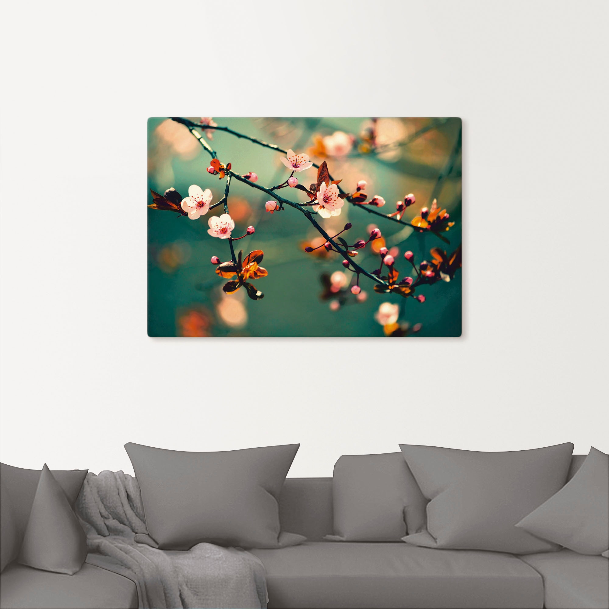 Artland Wandbild "Japanische Kirsch Sakura Blumen", Blumen, (1 St.), als Le günstig online kaufen