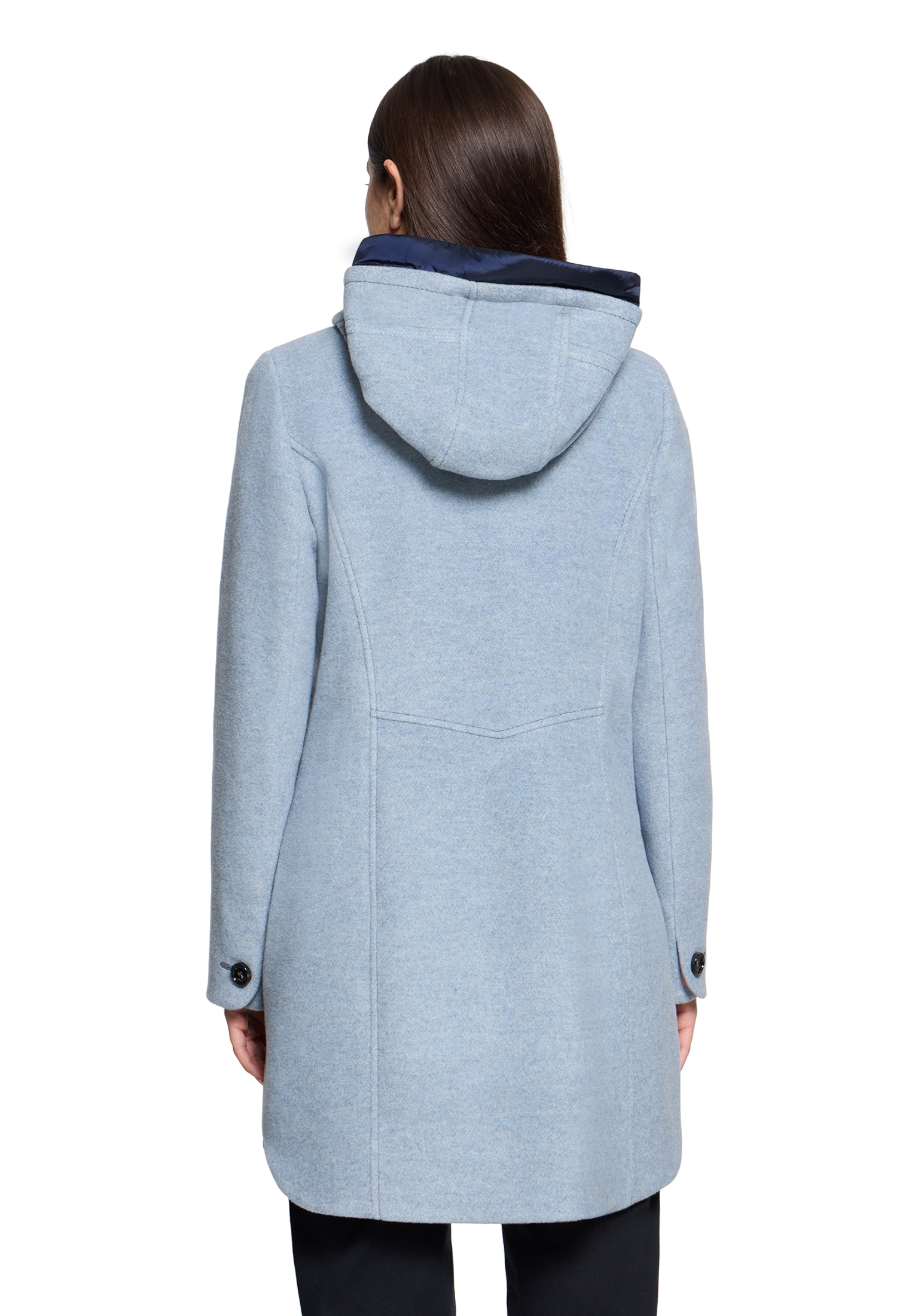 Gil Bret Wollmantel mit Kapuze und aus einer Wollmischung