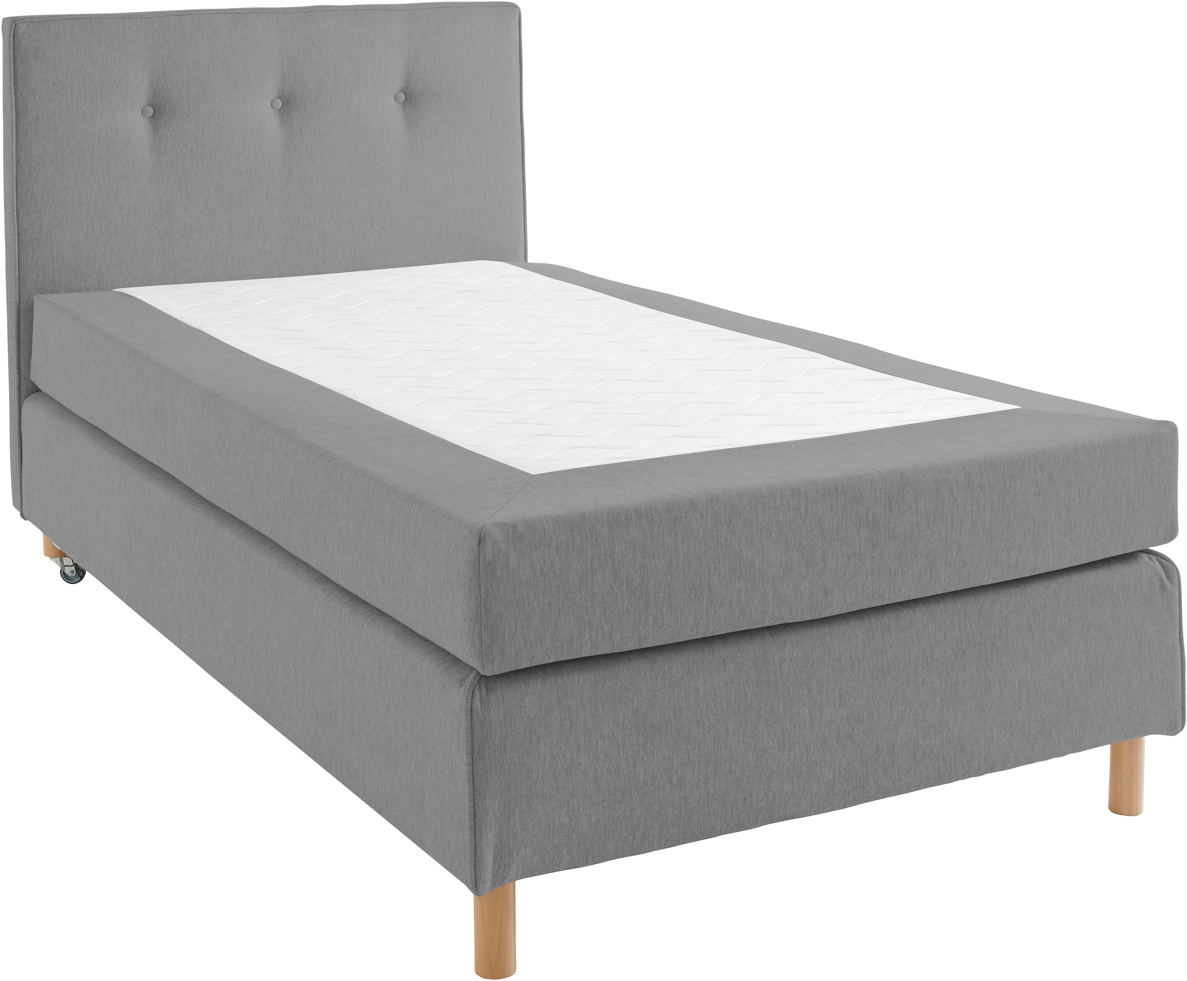 Home affaire Boxspringbett »Heimatblick 100x200cm beliebig erweiterbar zu Doppel- und Familienbett«, Einzelbett, Hotelbett erhältlich in H2,H3 & H4