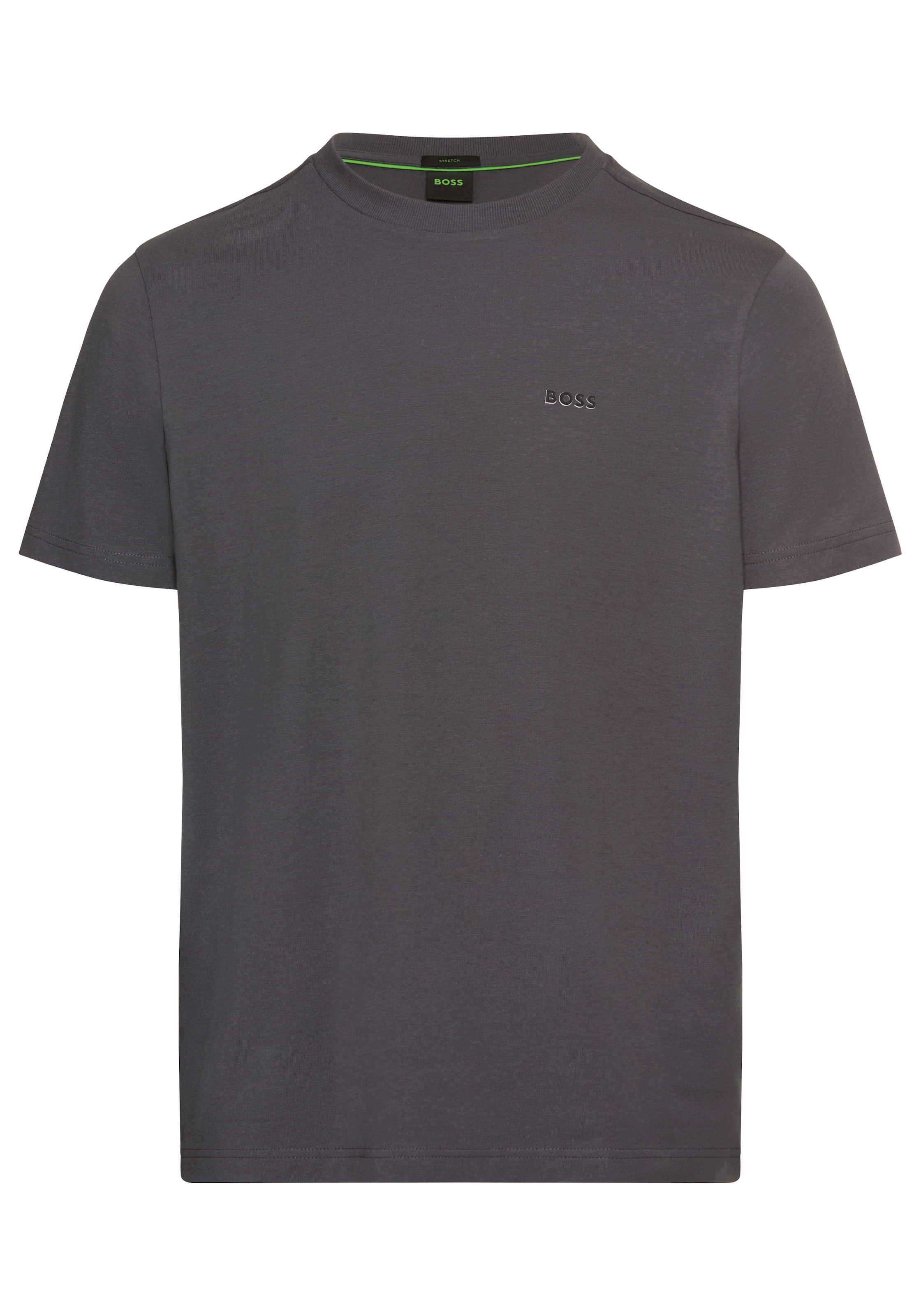 BOSS GREEN Rundhalsshirt »Tee« mit gummiertem Kontrast-Logo