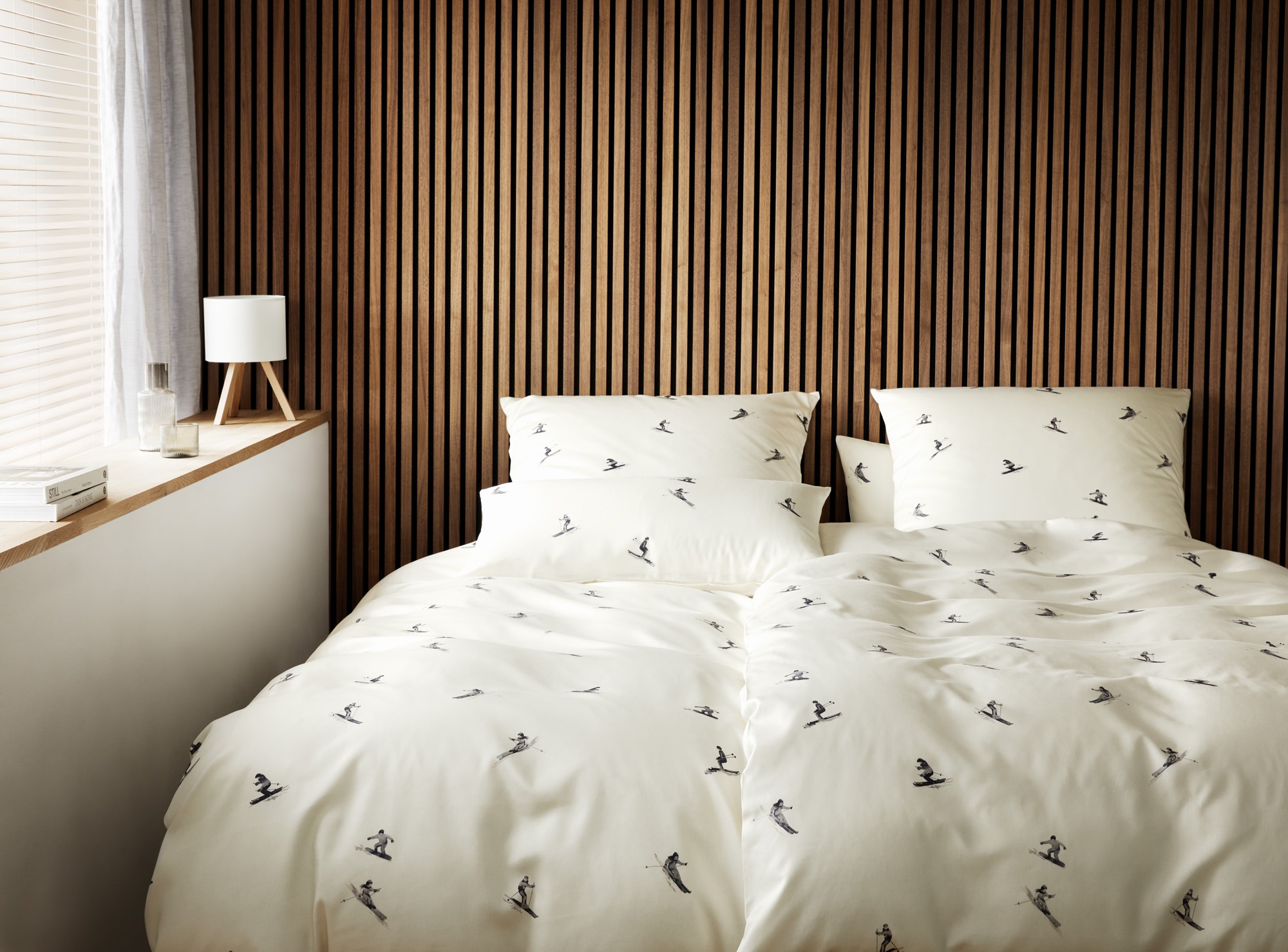 Elegante Bettwäsche »Mono Ski« 2 Stk. tlg. angenehmes Hautgefühl