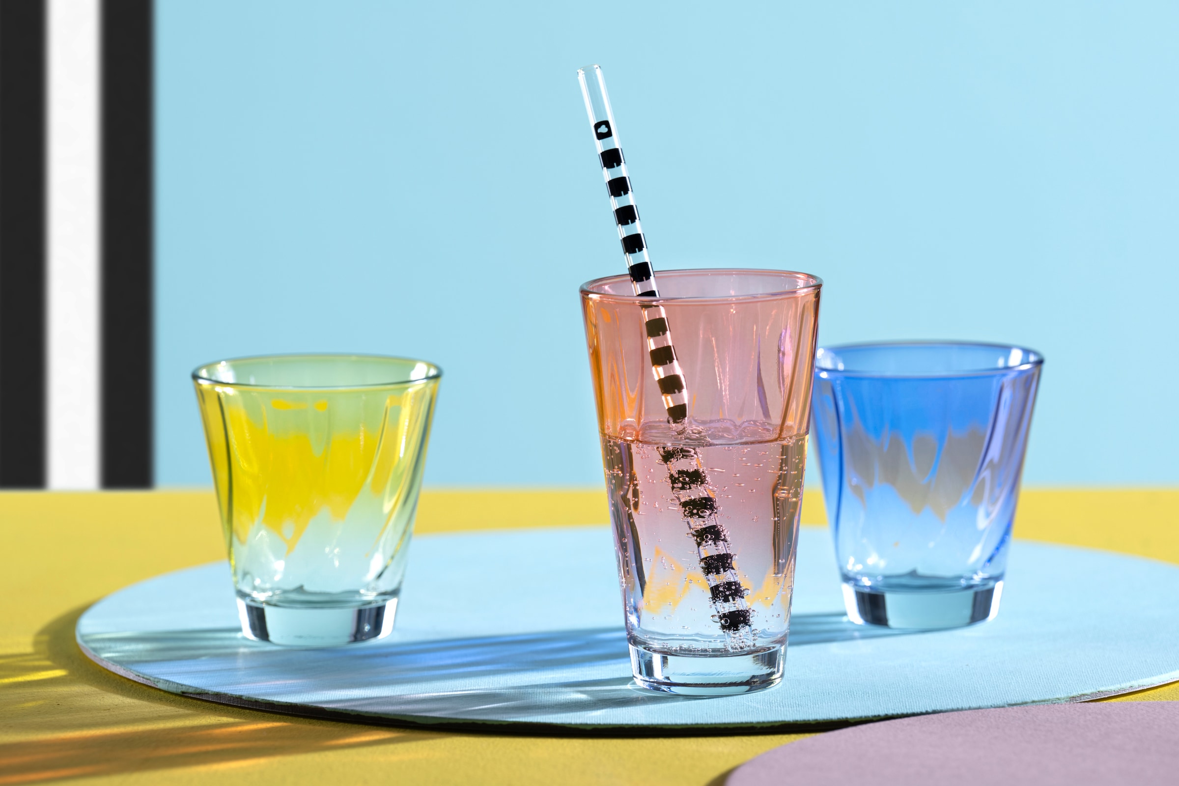 LEONARDO Gläser-Set »Trinkglas, TWIST, 300 ml, 4er-Set«, (Set, 4 tlg.), Longdrinkbecher, spülmaschinengeeignet