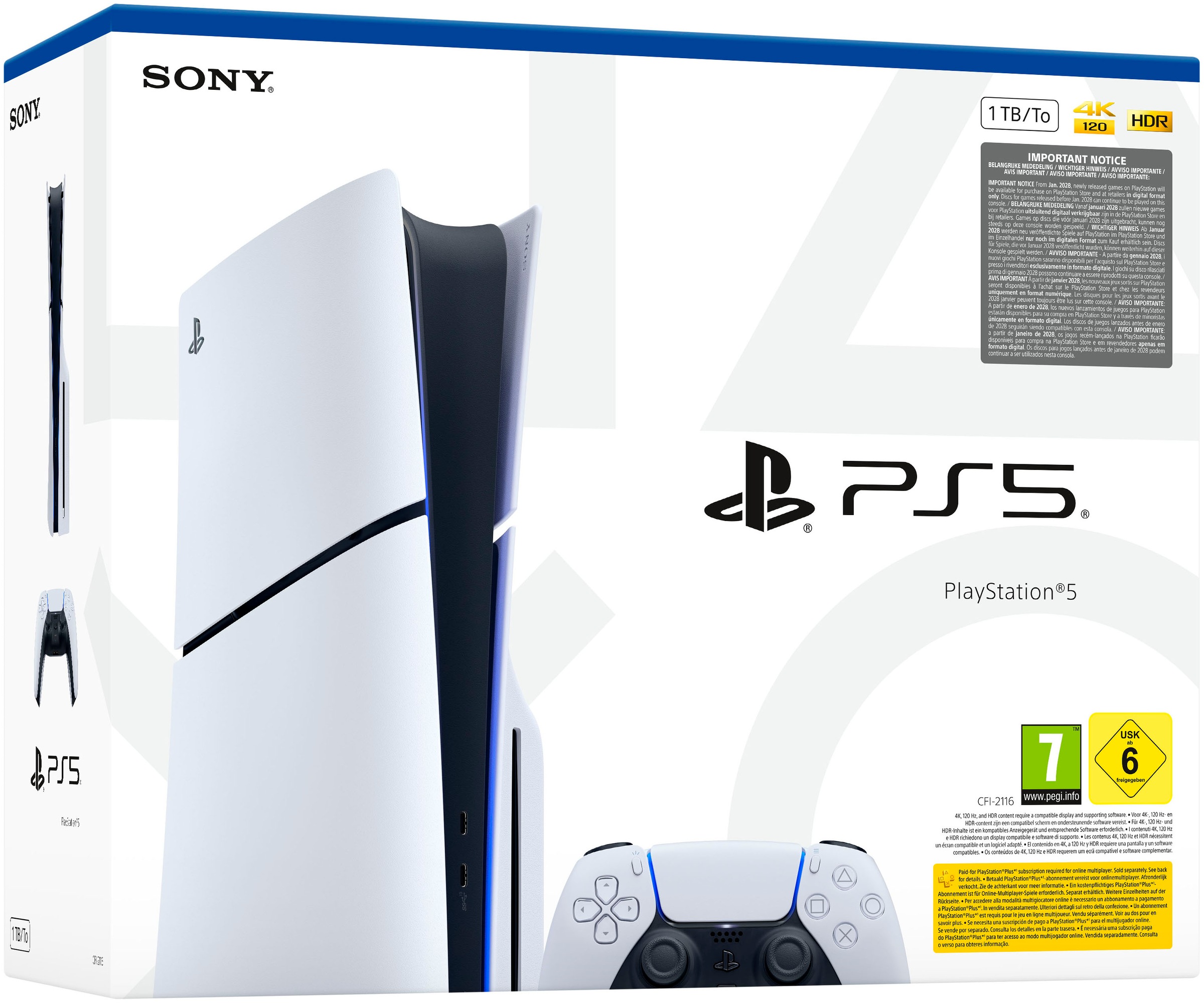 PlayStation 5 Konsolen-Set »PS5 Disk Edition (Slim) inkl. The Blood of Dawnwalker Day« 1.000 GB 1 TB