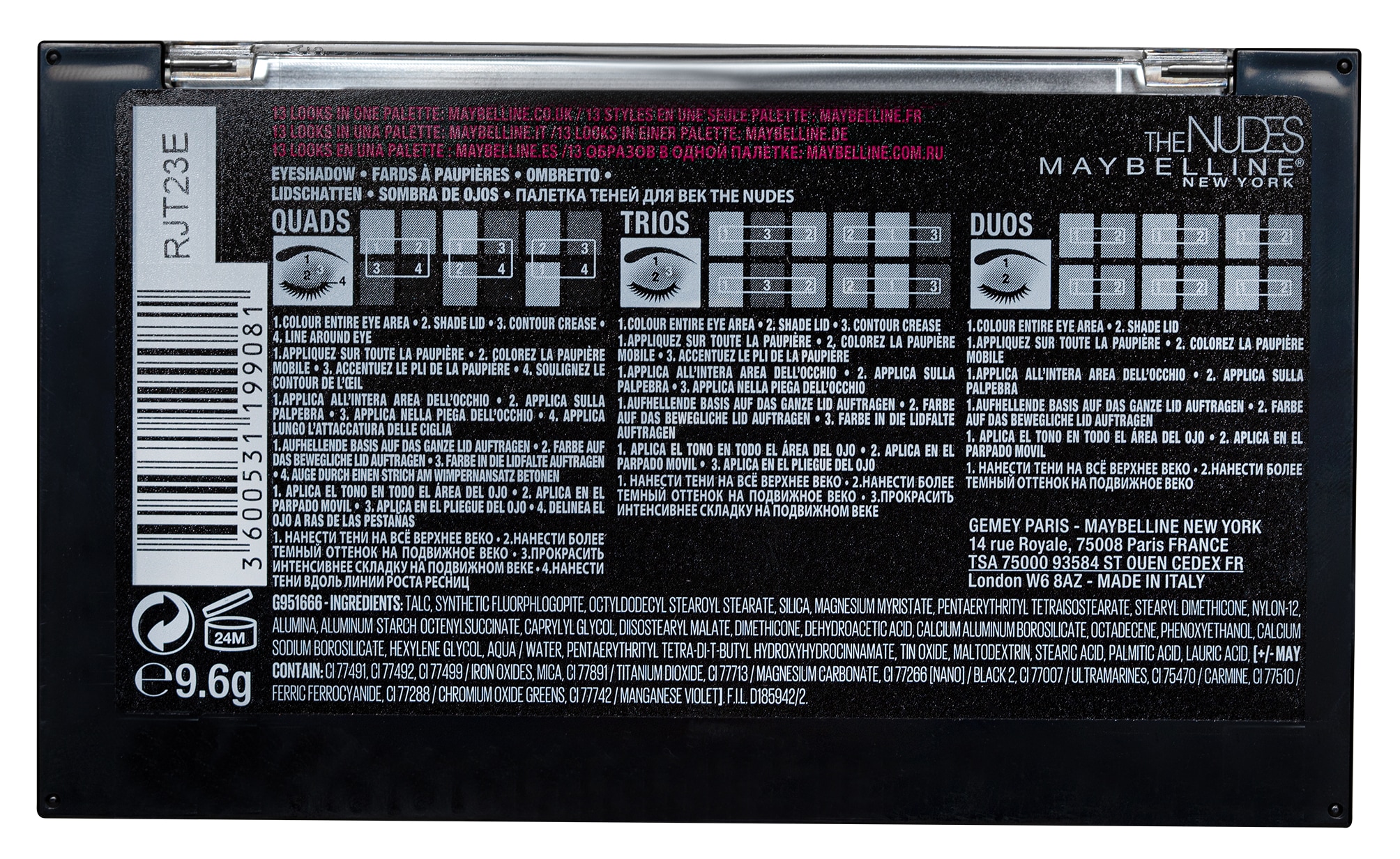 MAYBELLINE NEW YORK Lidschatten-Palette »THE NUDES« mit warmen Erdtönen