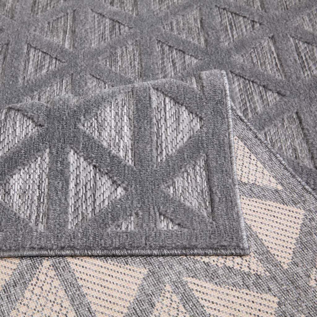 Carpet City Teppich »In-& Outdoorteppich Santorini 446, 3D-Effekt, Geo-Muster«, rechteckig, 5 mm Höhe, Wetterfest & UV-beständig für Terrasse, Balkon, Küche, Flur