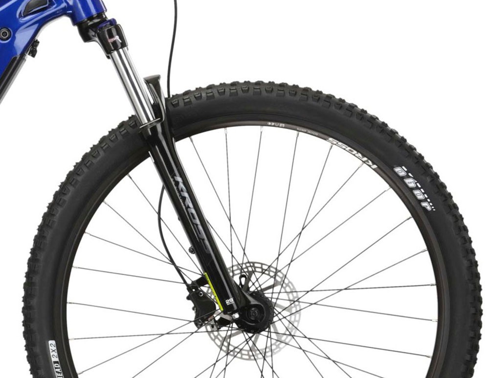 Kross E-Bike »E-MTB Hexagon Boost 5.0 29 Zoll blau«, 9 Gang, microSHIFT, ADVENT M6195, Mittelmotor 250 W, Pedelec, Elektrofahrrad für Damen und Herren