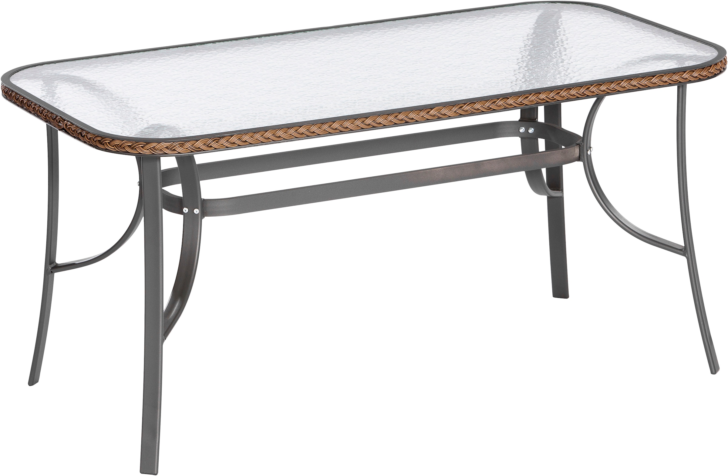 MERXX Gartentisch »»Roma««, (1 St.), Aluminiumgestell mit Sicherheitsglas, günstig online kaufen