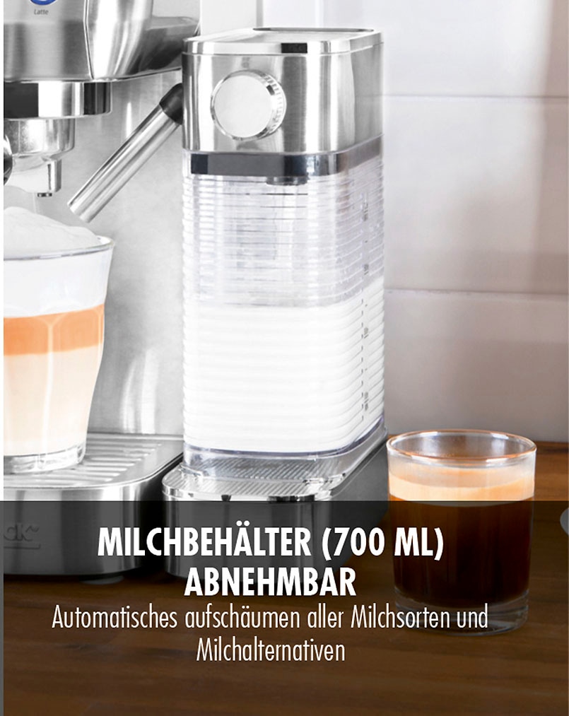 Gastroback Espressomaschine »42722 DESIGN ESPRESSO PICCOLO PRO M«, mit integriertem, automatischem Milchaufschäumer