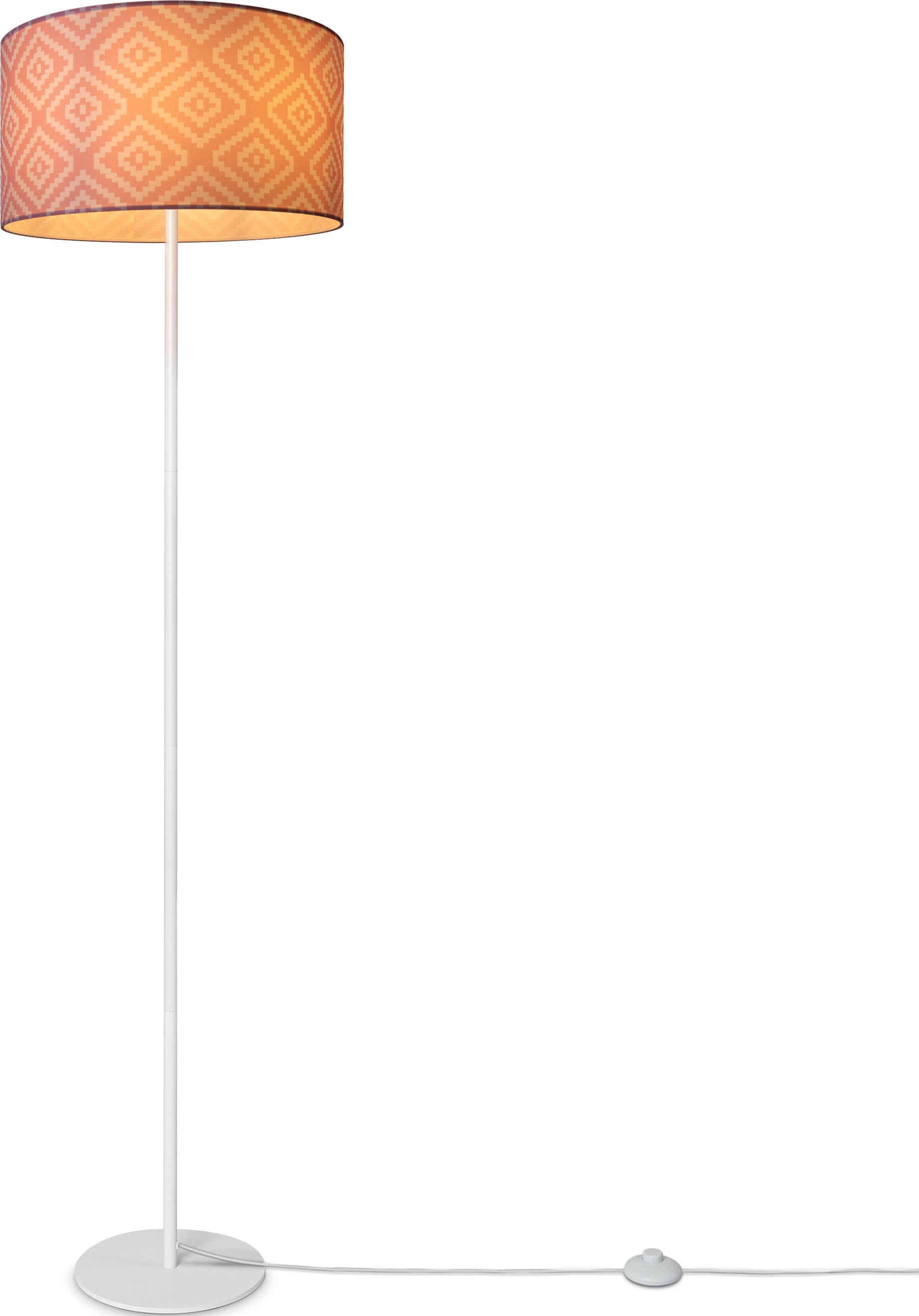 Standleuchte Vintage Lampenschirm Stehlampe E27 bestellen Stoff Paco Stella«, Home »Luca Textilschirm Retro online