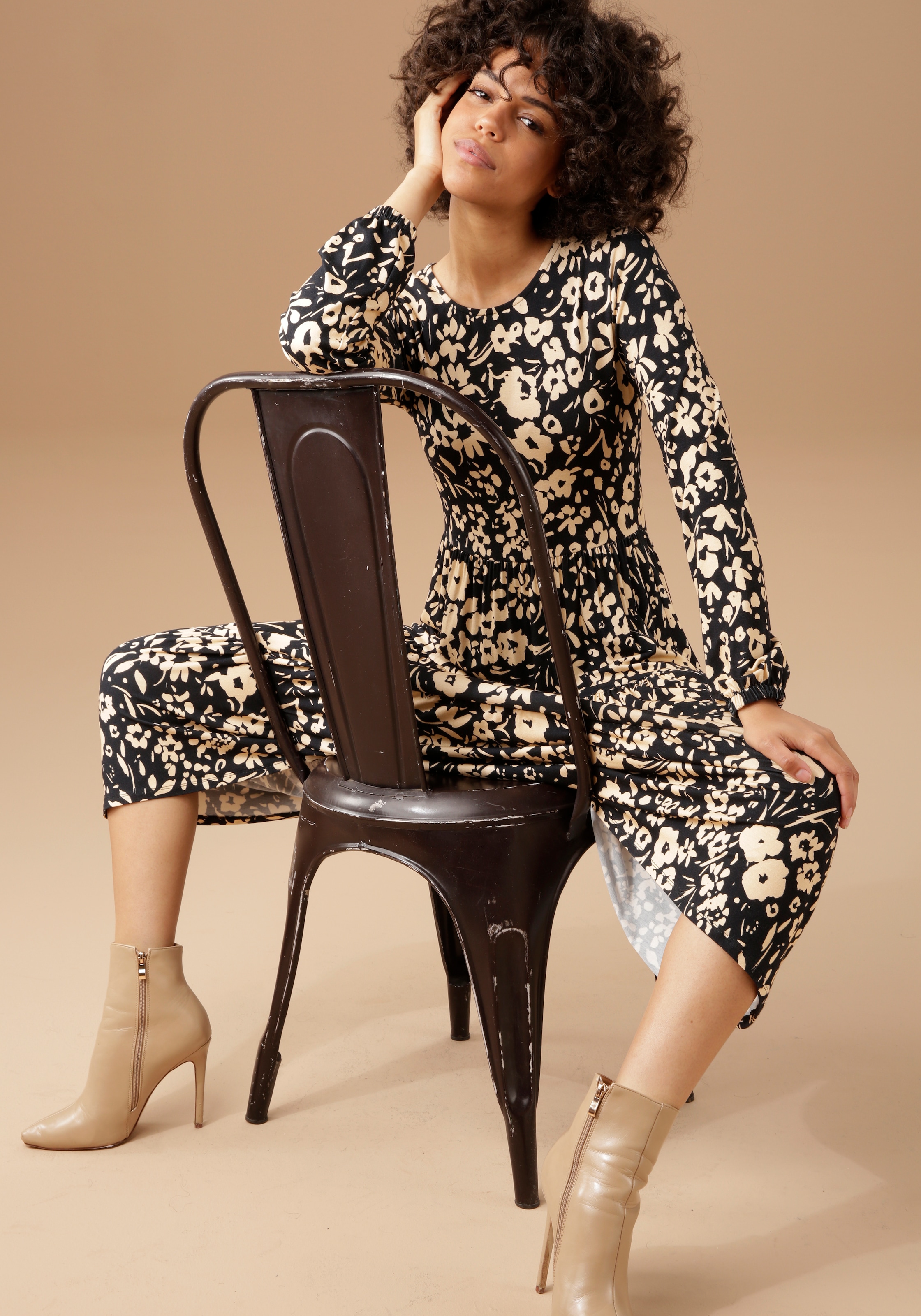 Jerseykleid, Blumendruck mit abstraktem CASUAL kaufen Aniston
