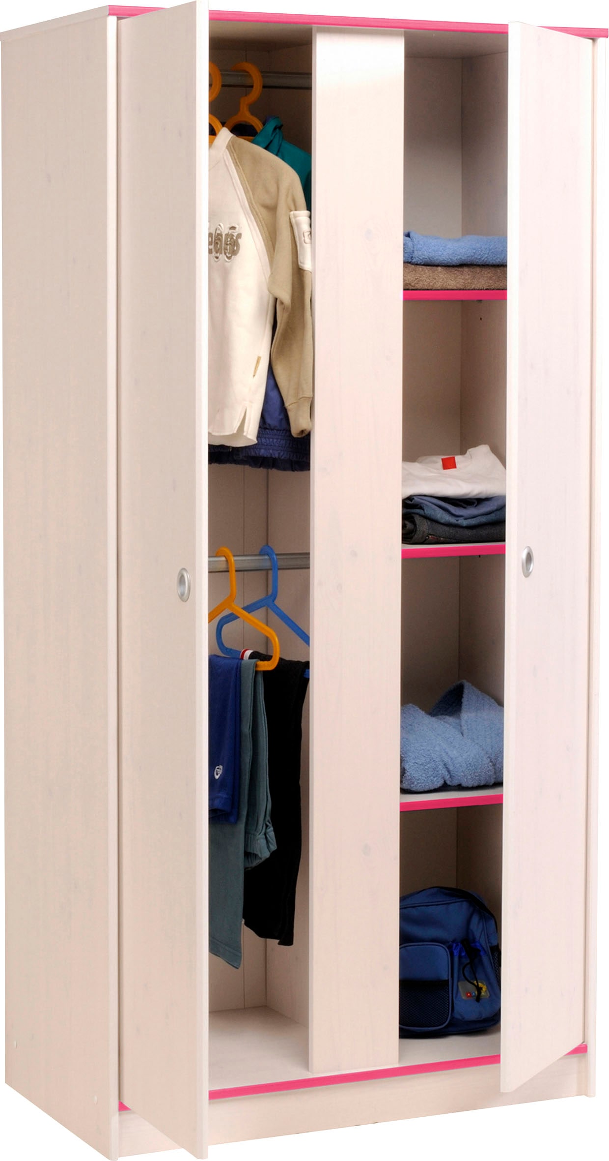 Parisot Jugendzimmer-Set »Smoozy«, (4 tlg., Stauraumbett,Nachttisch, Kleiderschrank und Schreibtisch)