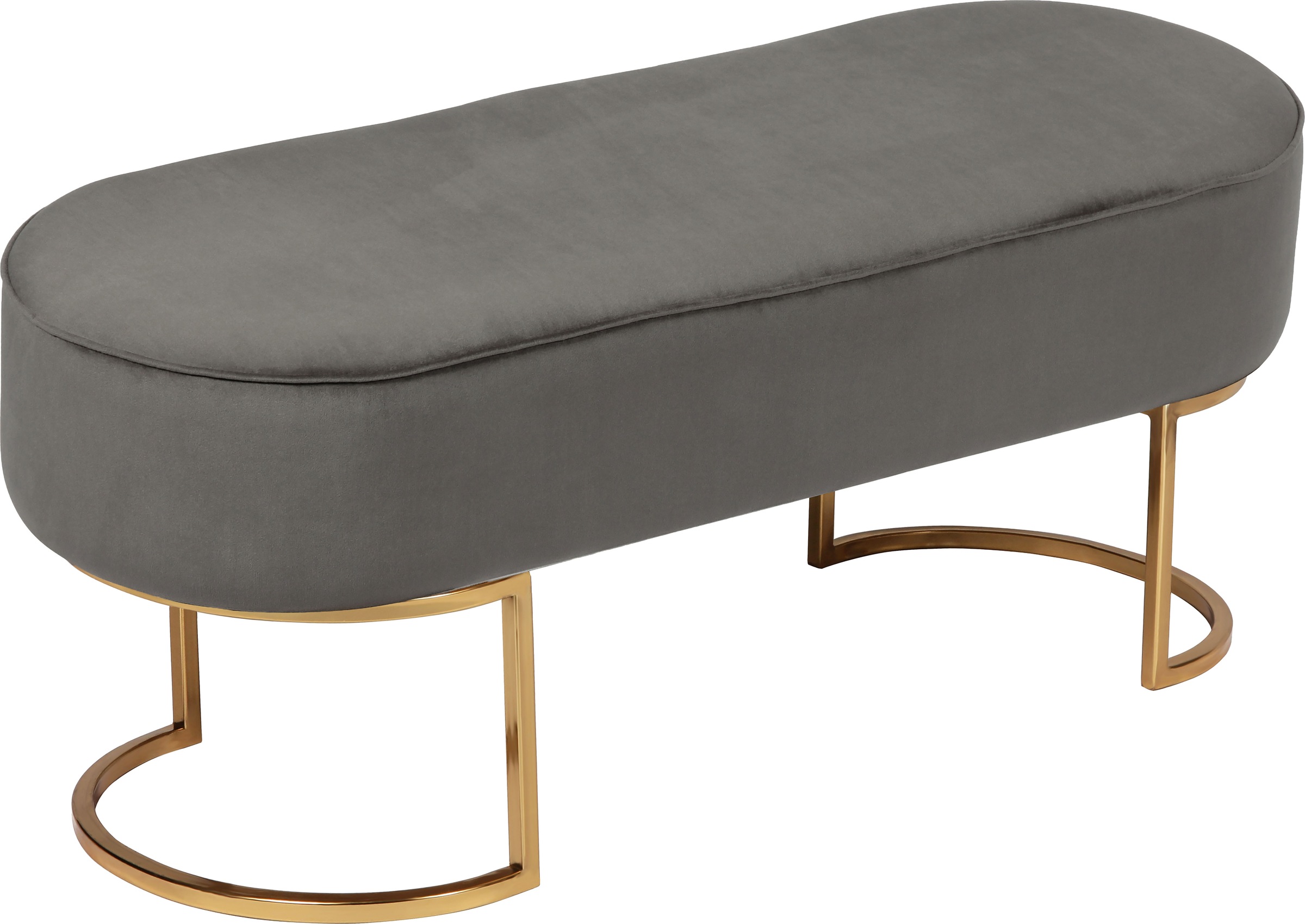 Kayoom Sitzbank »Pera 225, Edler Touch durch goldenes Gestell, Gemütliche Polsterung«, (1 St.), edles Design, bequem, samtweich, Dekorativ, Gemütliche Polsterung
