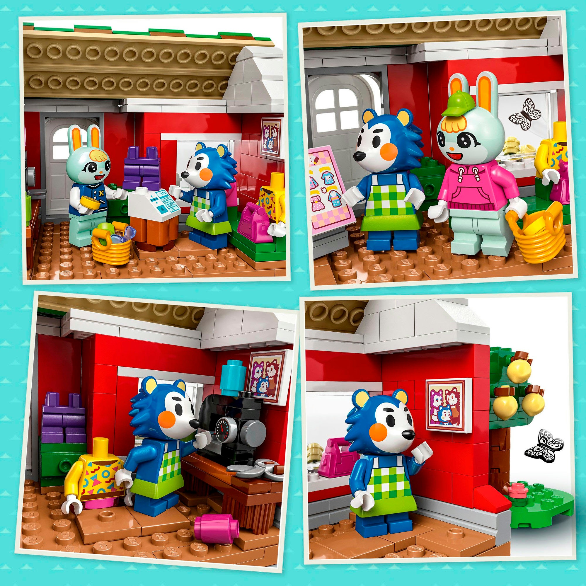LEGO® Konstruktionsspielsteine »Die Schneiderei der Schneiderschwestern (77055), LEGO Animal Crossing«, (322 St.), Made in Europe