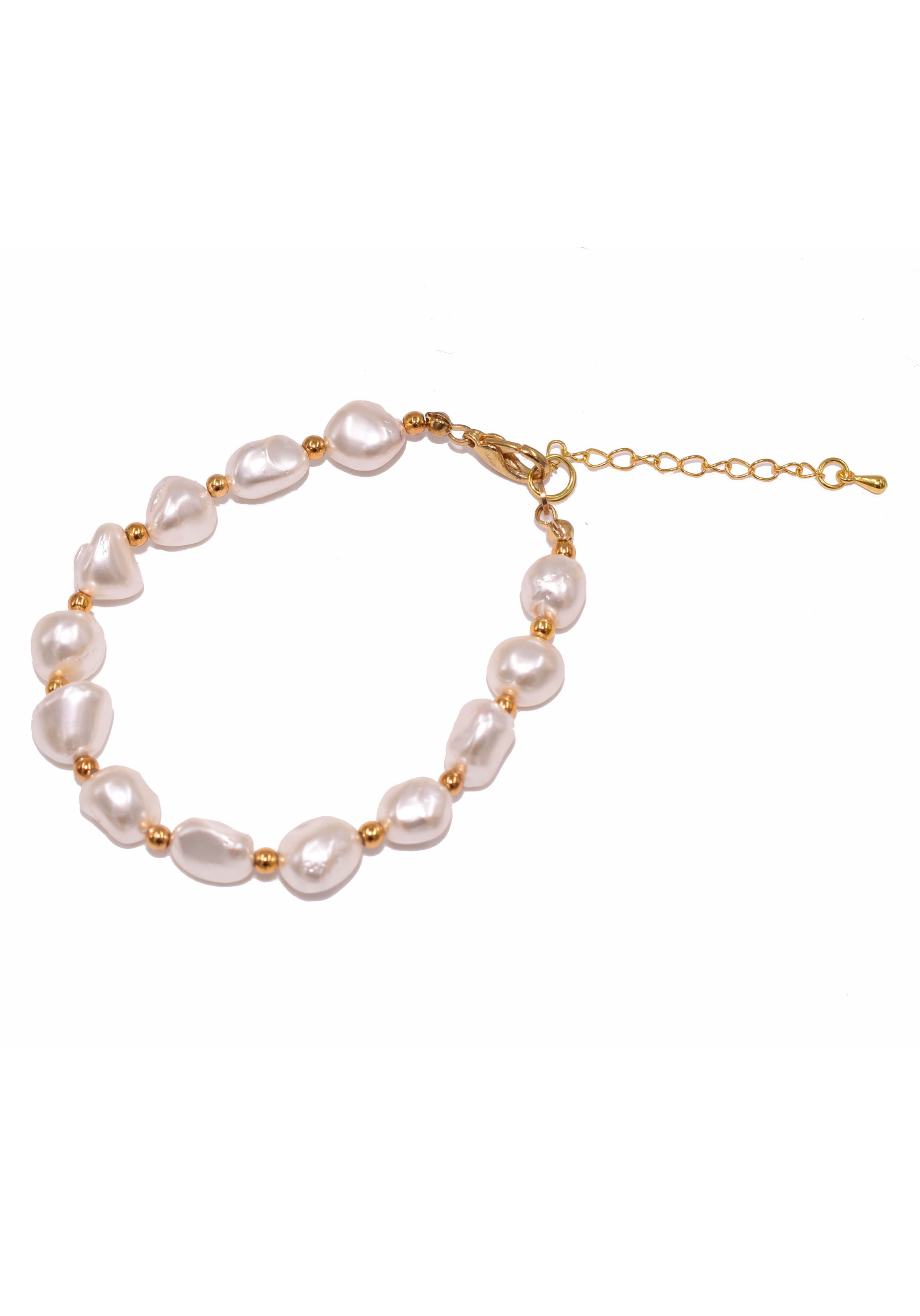 Firetti Armband »Schmuck Geschenk Armschmuck Armkette Nuggets« Made in Germany - mit Perlmutt