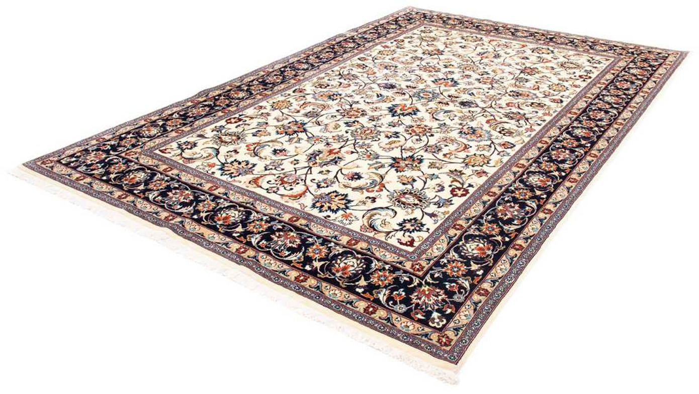 morgenland Wollteppich »Maschad Medaillon Beige 300 x 224 cm«, rechteckig, günstig online kaufen