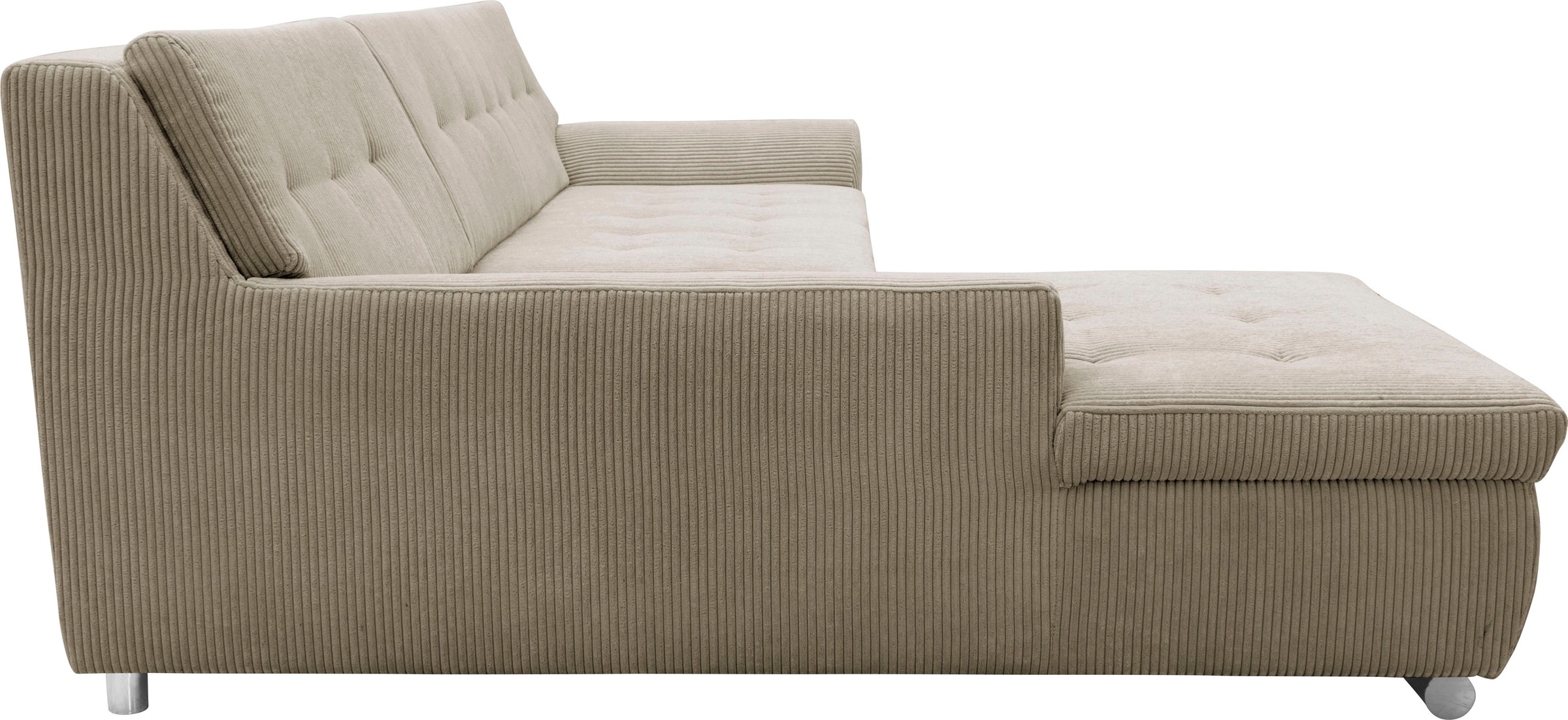 DOMO collection Ecksofa Treviso, wahlweise mit Bettfunktion, incl. Zierkissen