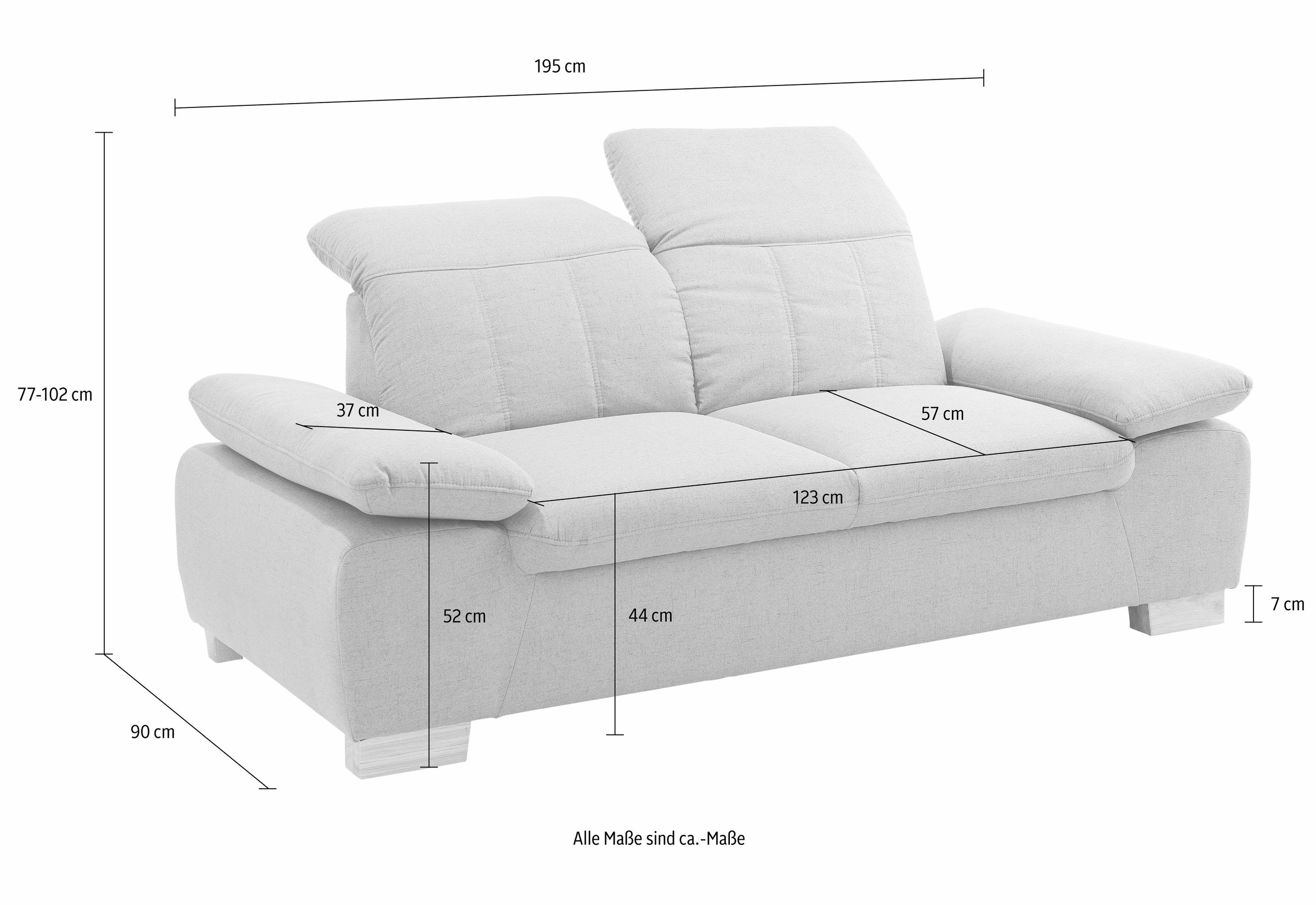 Home affaire 2-Sitzer »Bergamo Multifunktions-Sofa, bequem und komfortabel« günstig online kaufen