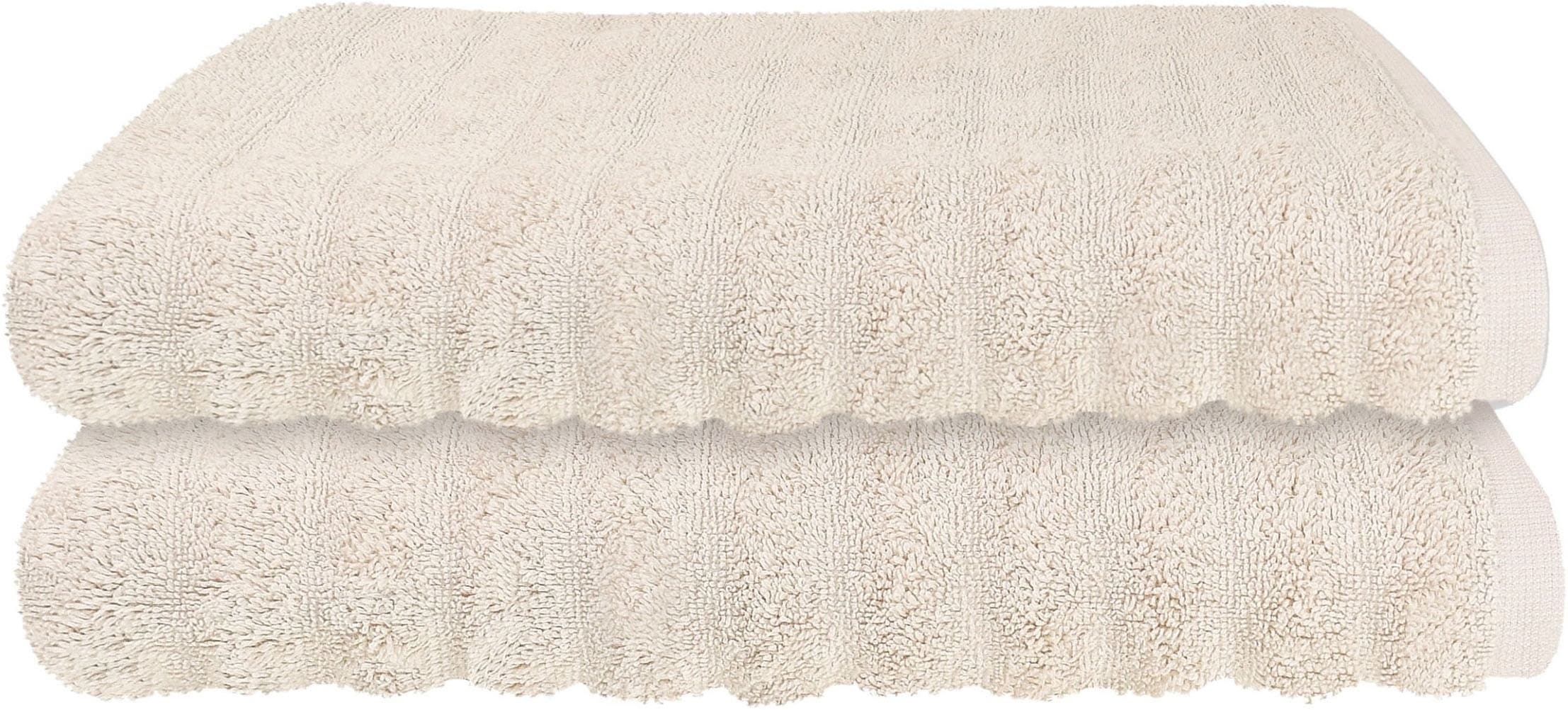 Schiesser Duschtücher »Neapel aus 100% Baumwolle mit eleganter Hoch-Tief-Optik« OEKO-TEX® MADE IN GREEN
