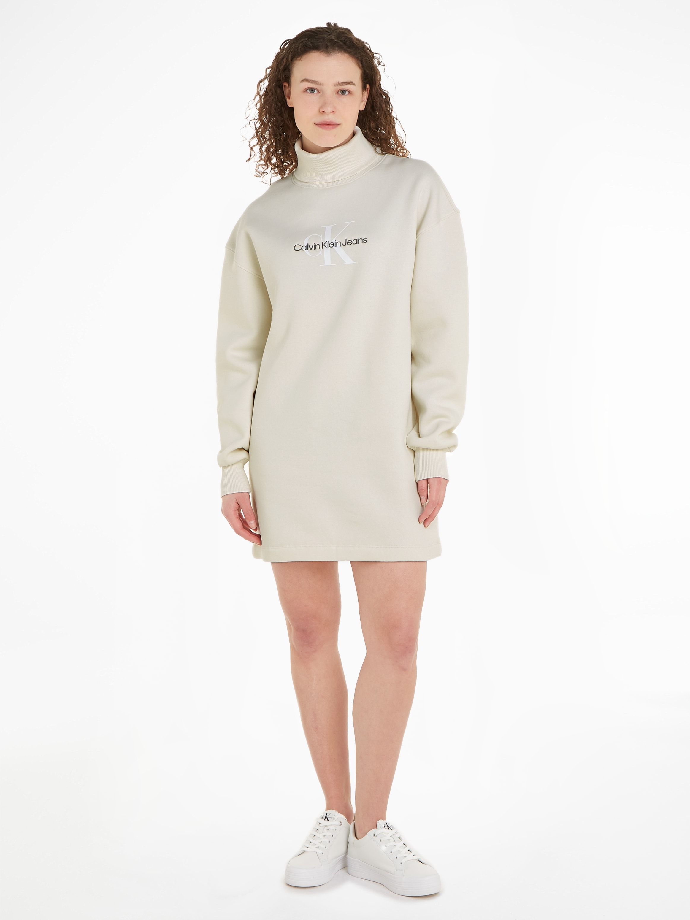 Calvin Klein Jeans Sweatkleid »MONOLOGO ROLL NECK DRESS« bestellen