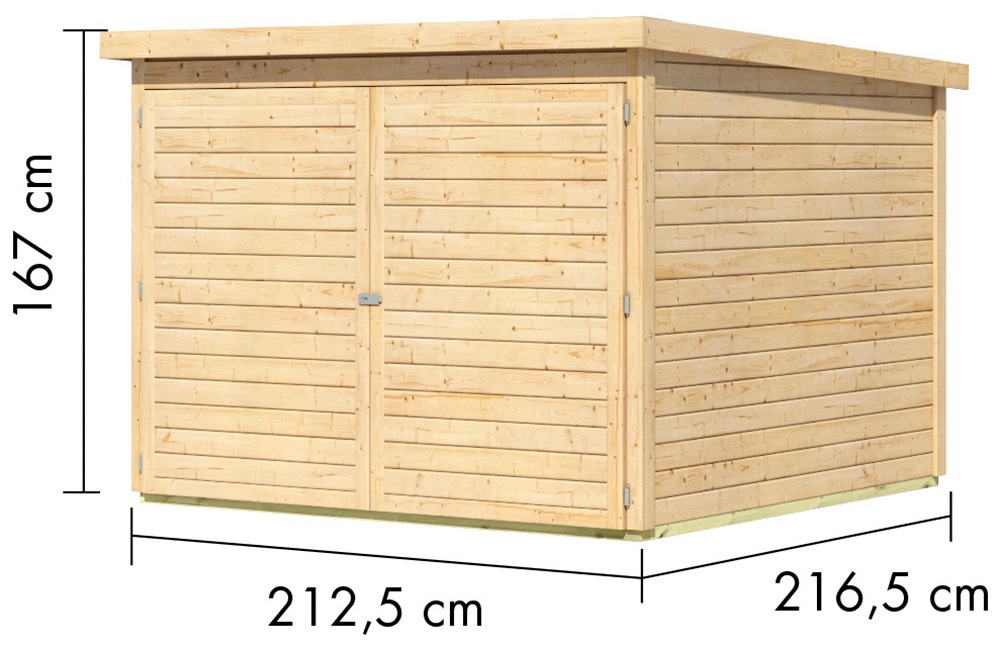 Karibu Fahrradbox »Fahrradgarage 4«, in verschiedenen Farben, BxTxH: 212,5x216,5x167 cm