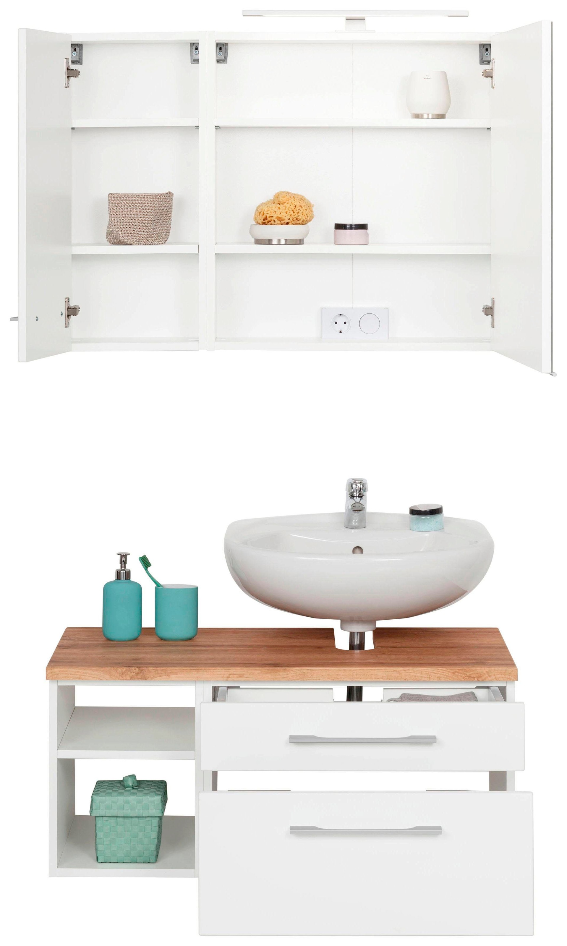 welltime Badmöbel-Set »Davos« 3 Stk. tlg. günstig online kaufen