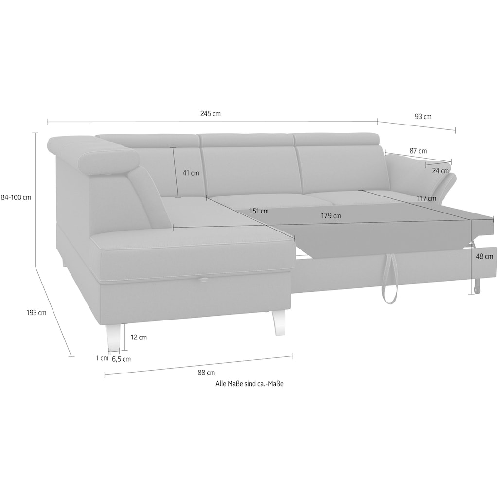 sit&more Ecksofa »Vincenzo«