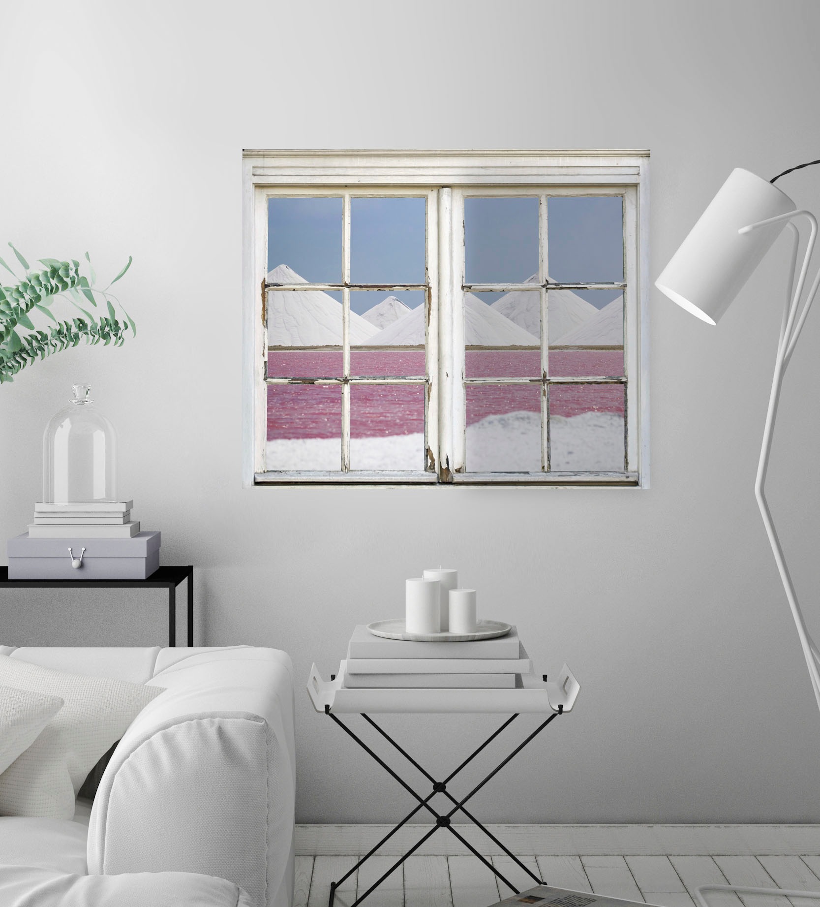 queence Wandsticker »Berge«, Wandsticker, Wandbild, selbstklebend, 3D, Fenster