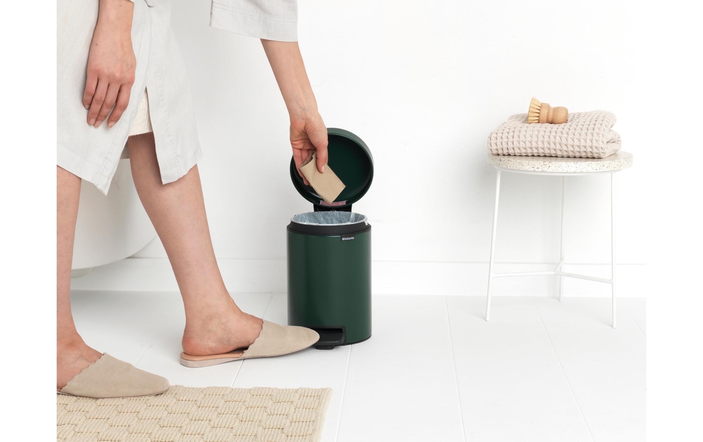 Brabantia Kosmetikeimer »NewIcon 3 l, Dunkelgrün« 1 Behälter