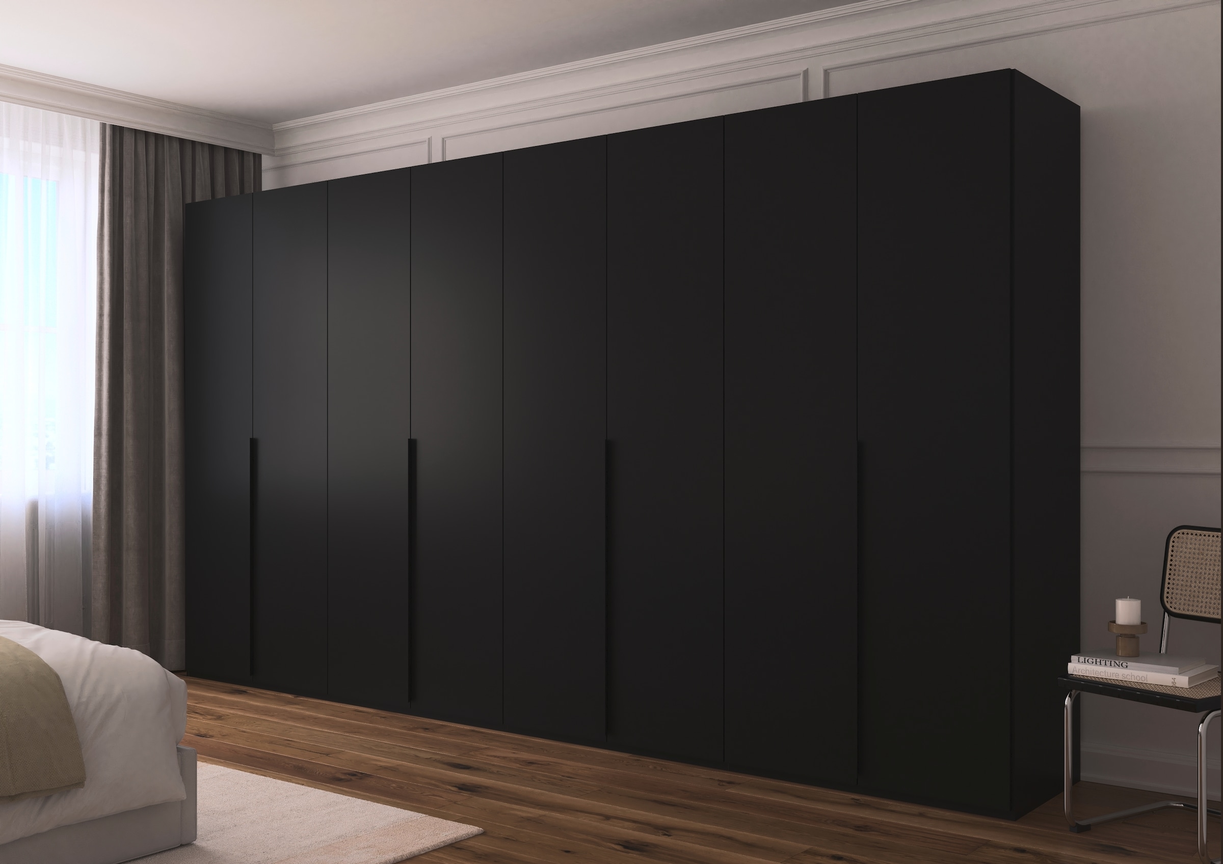 LeGer Home by Lena Gercke Kleiderschrank »Schrank Garderobe Ankleide Schlafzimmer Flur Serina«, (in 3 verschiedenen Ausstattungen BASIC/CLASSIC/PREMIUM), in 6 Breiten (101 - 401 cm) mit Front Glas oder Dekor MADE IN GERMANY