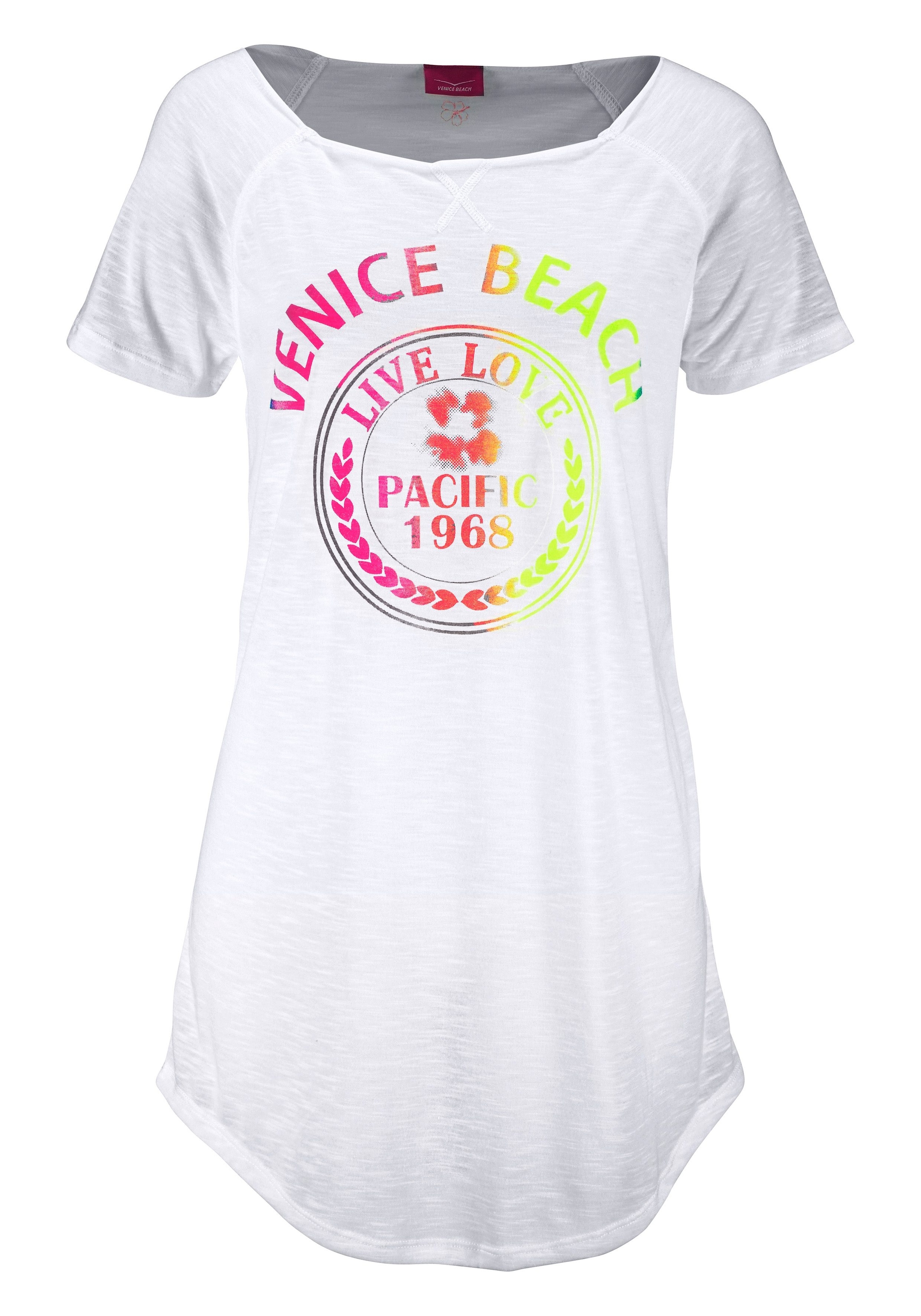 Venice Beach Longshirt, mit Frontprint, Shirtkleid, Strandkleid, luftig und leicht