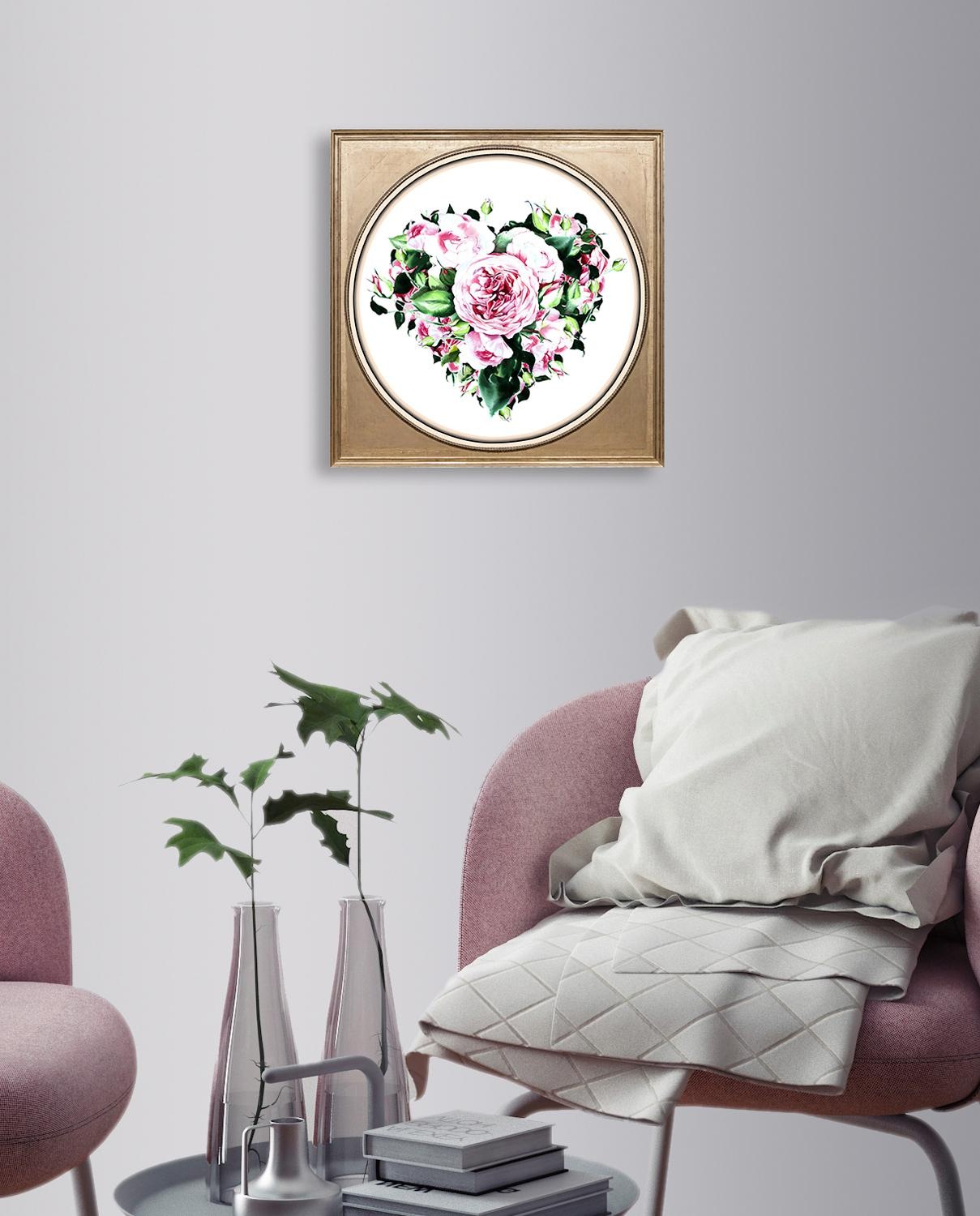 queence Acrylglasbild »Herz aus Blüten«, Blumen-Blumenbilder-Kunst-Pflanzen günstig online kaufen