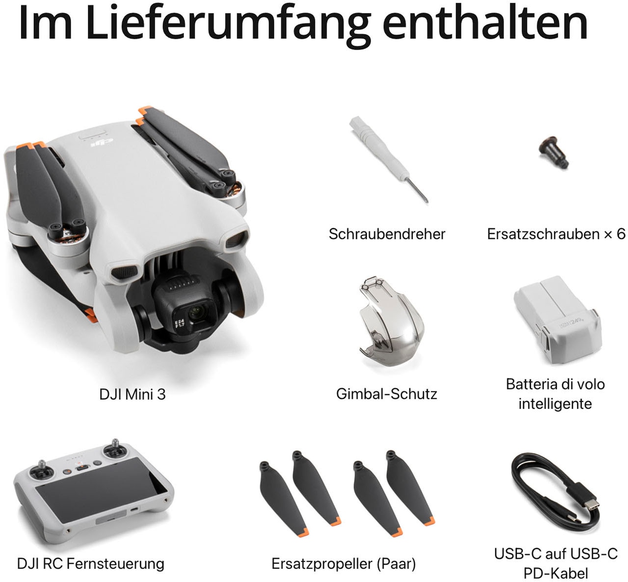 DJI Drohne »Mini 3 Fly More Combo & DJI RC«