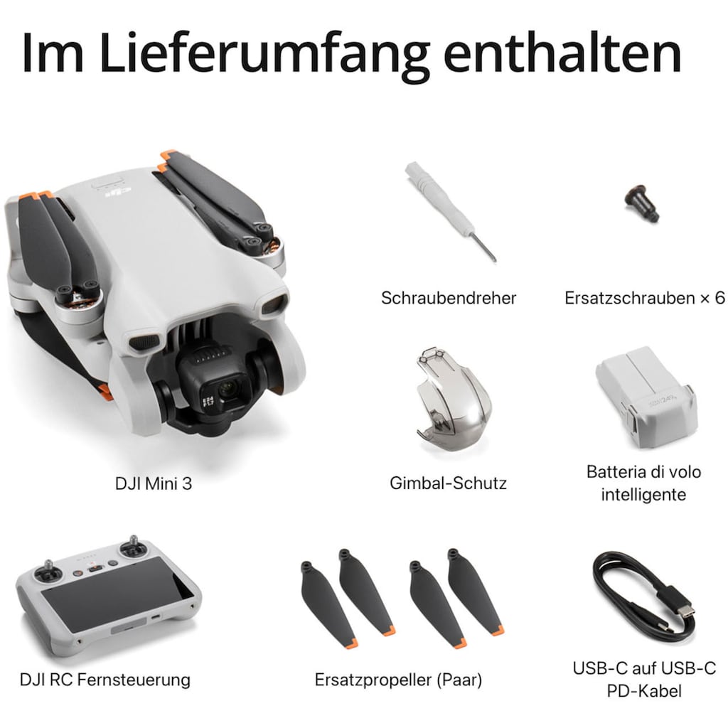 DJI Drohne »Mini 3 Fly More Combo & DJI RC«