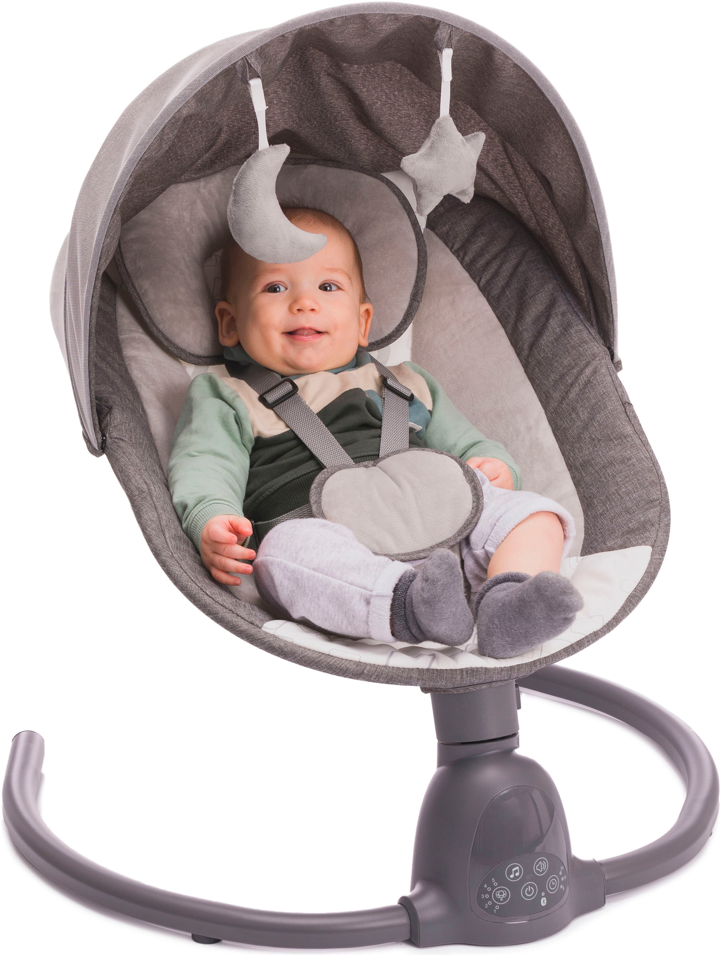 Fillikid Babywippe »Elektrische Wippe, Luna«, bis 9 kg, inkl. Fernbedienung
