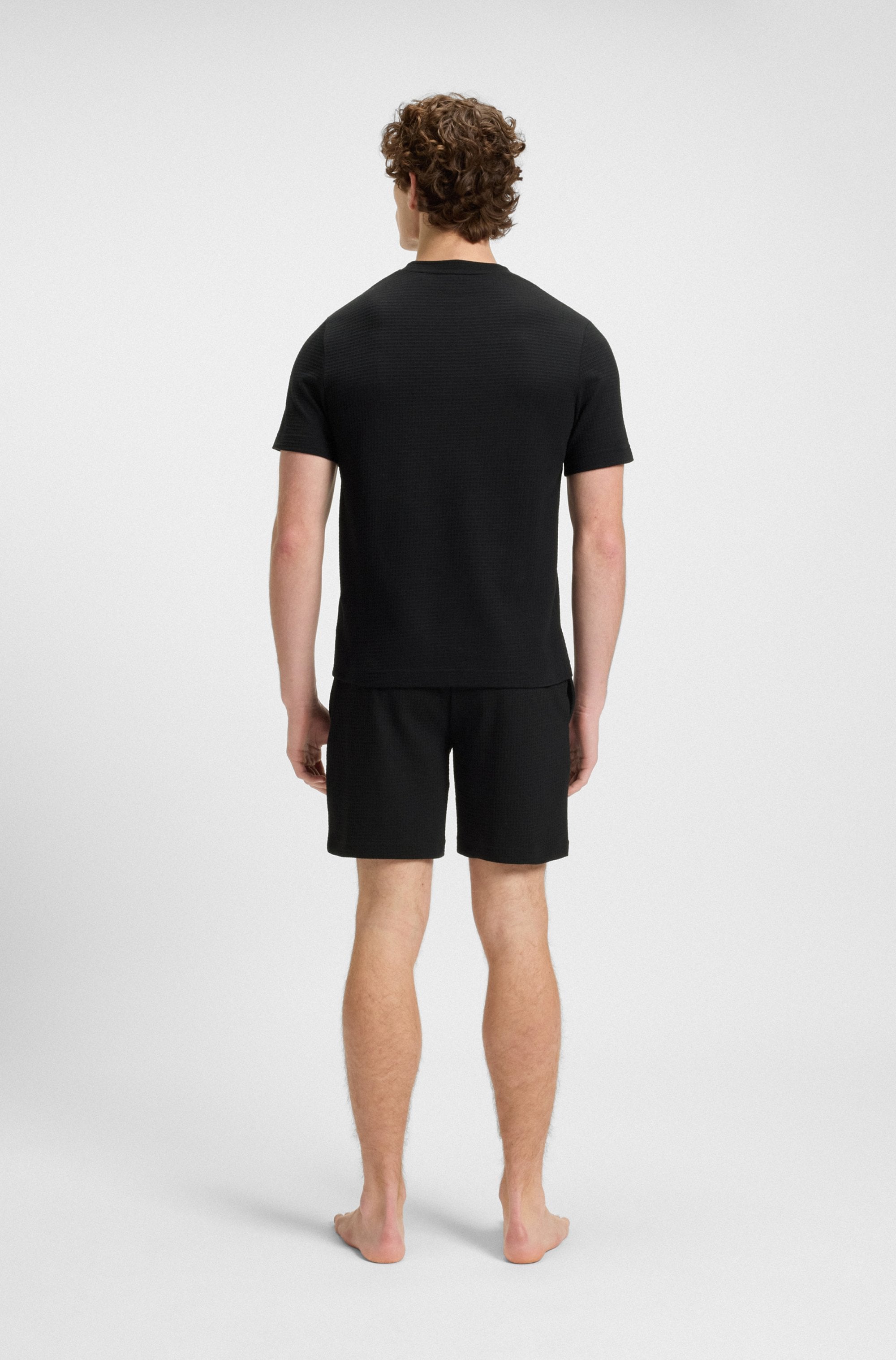 HUGO Underwear T-Shirt »,Austin T-Shirt« Waffelstruktur und Logo-Stickerei