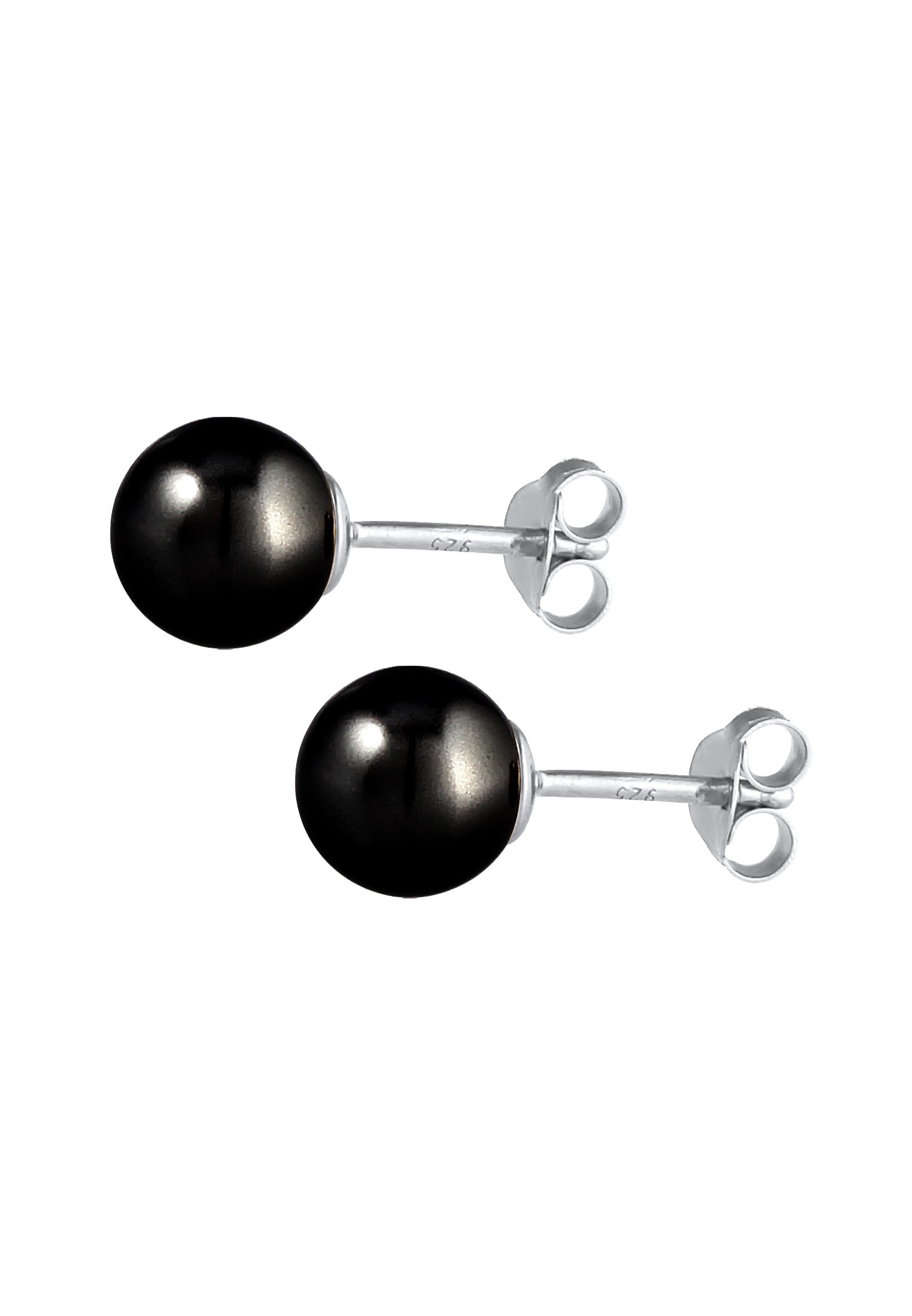 Nenalina Paar Ohrstecker »Basic Synthetische Perle 925 Silber«