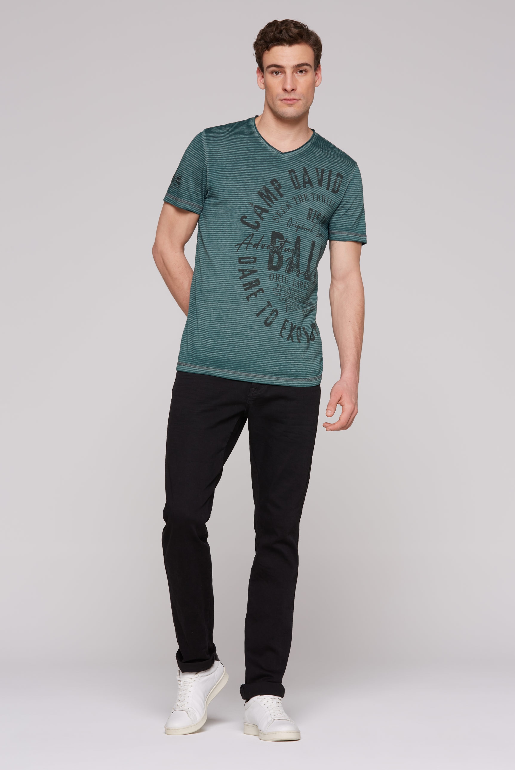 CAMP DAVID T-Shirt, mit Logo Print