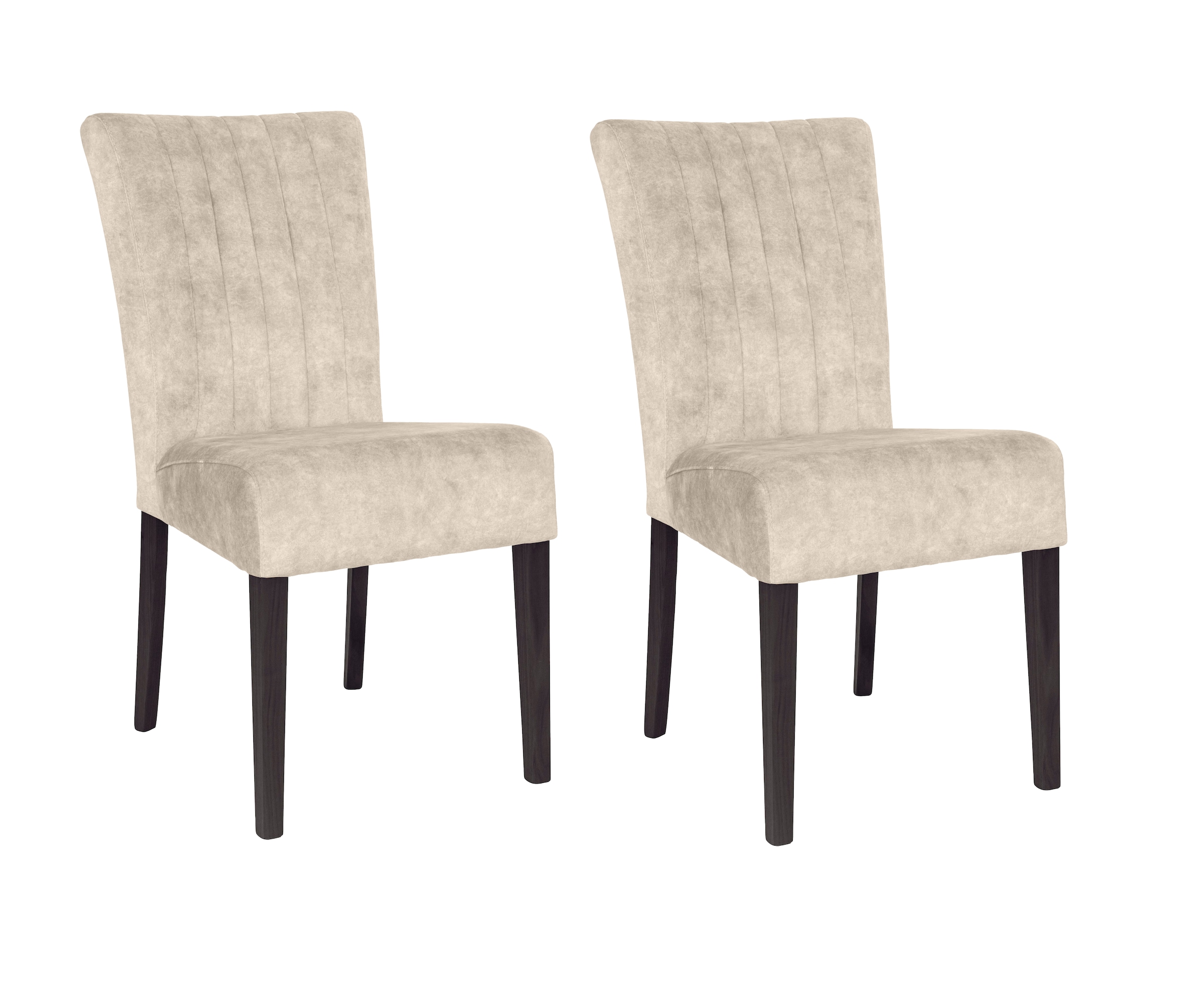 Home affaire 4-Fußstuhl (Set) 2 Stk.vertikale Nähte in der Rückenlehne günstig online kaufen